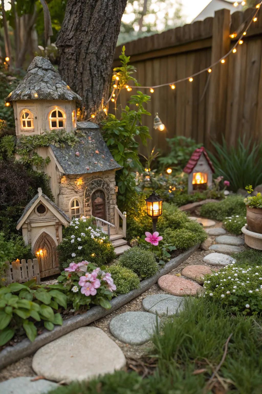 Bring a sprinkle of magic to your garden with a whimsical fairy setup.