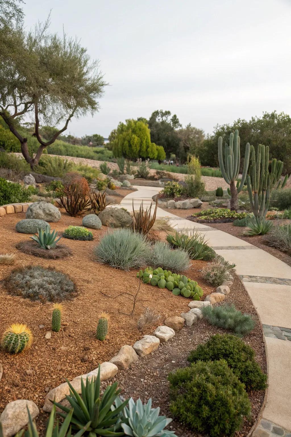 A water-saving xeriscape garden that thrives with minimal maintenance.