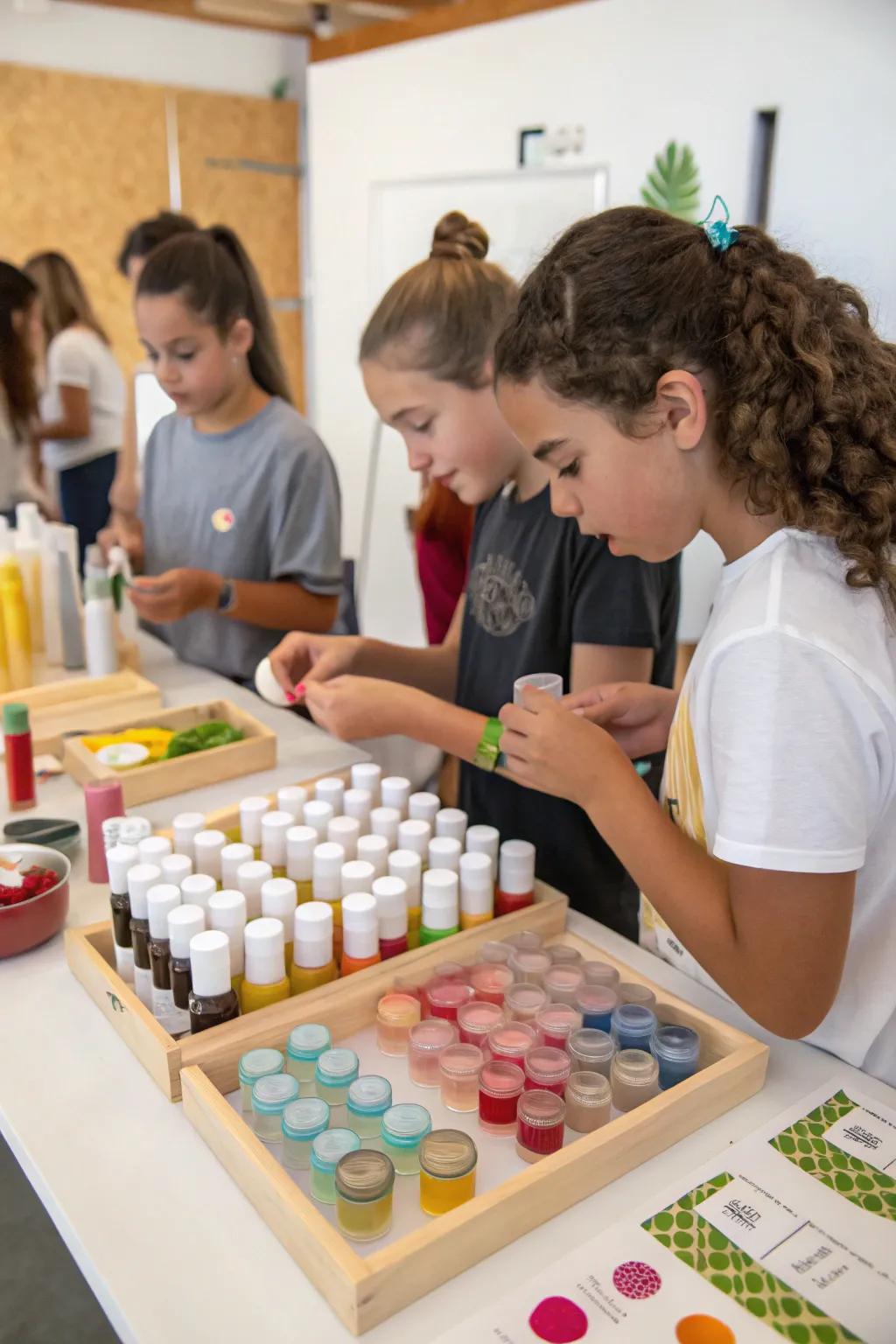 DIY lip balm crafting offers a fun and practical activity for guests.