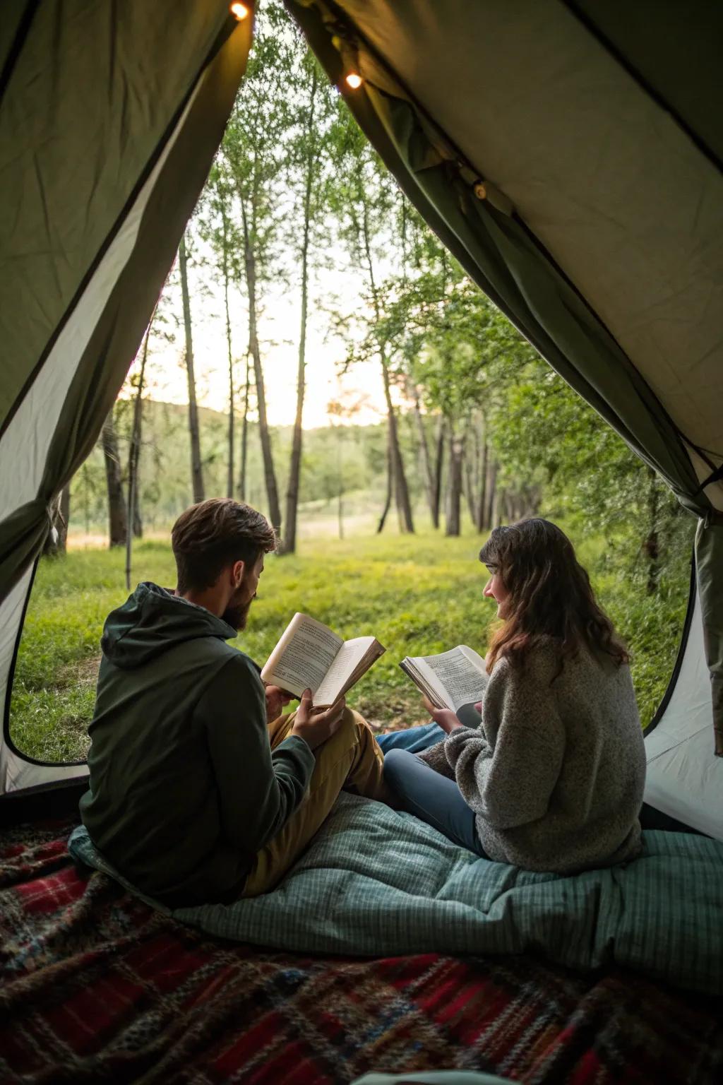 Enjoy storytelling in the intimate setting of your tent.
