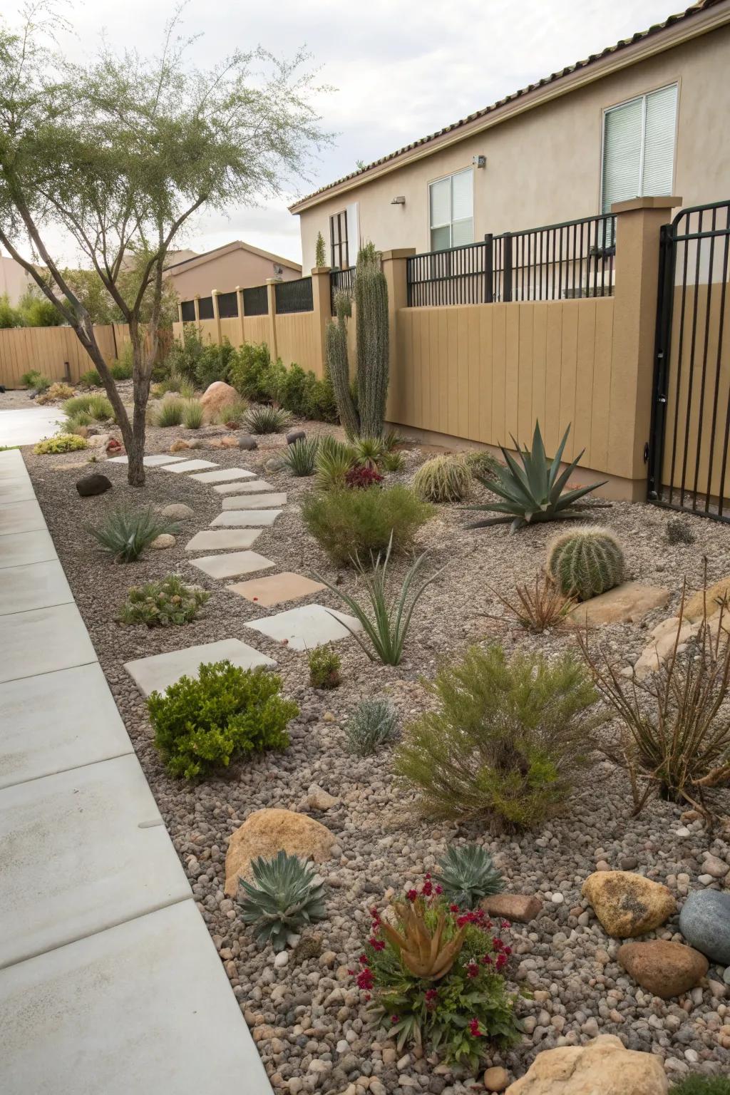 Xeriscaping offers a sustainable and visually striking landscape.