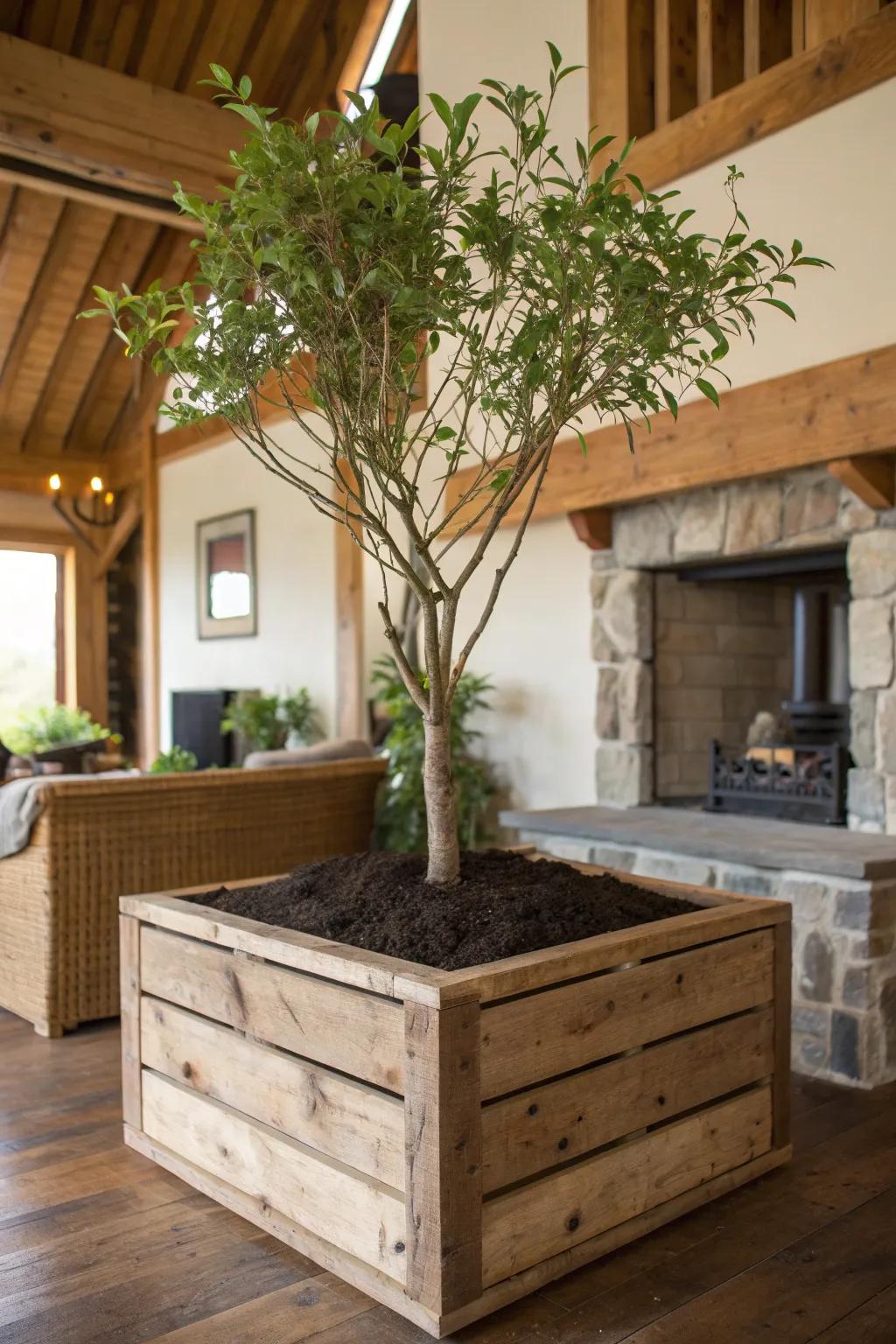 Farmhouse planter boxes offer style and support.