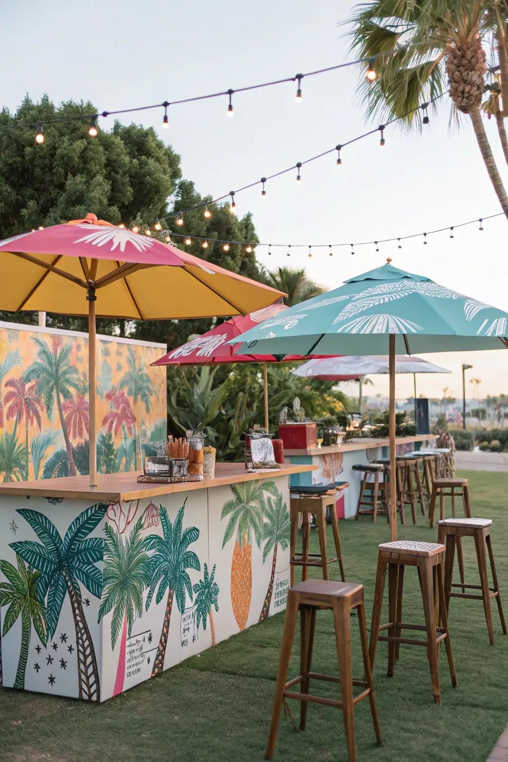 A pop-up bar is perfect for entertaining.