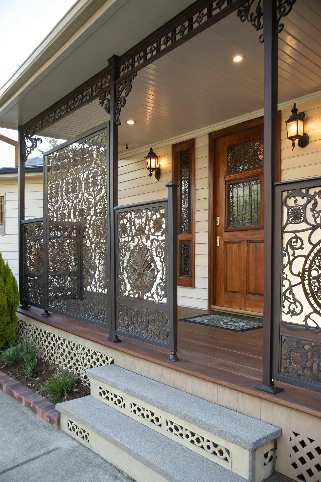 Add an artistic touch with decorative screens.