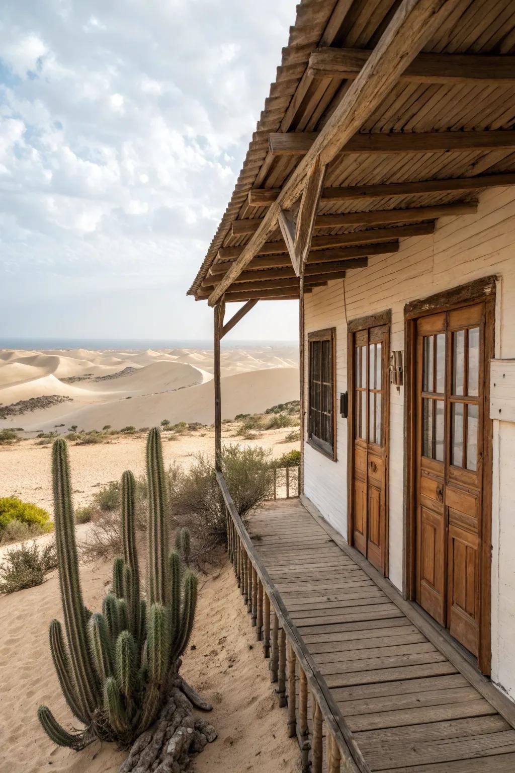 Desert cabins offer a unique retreat in stark yet beautiful landscapes.