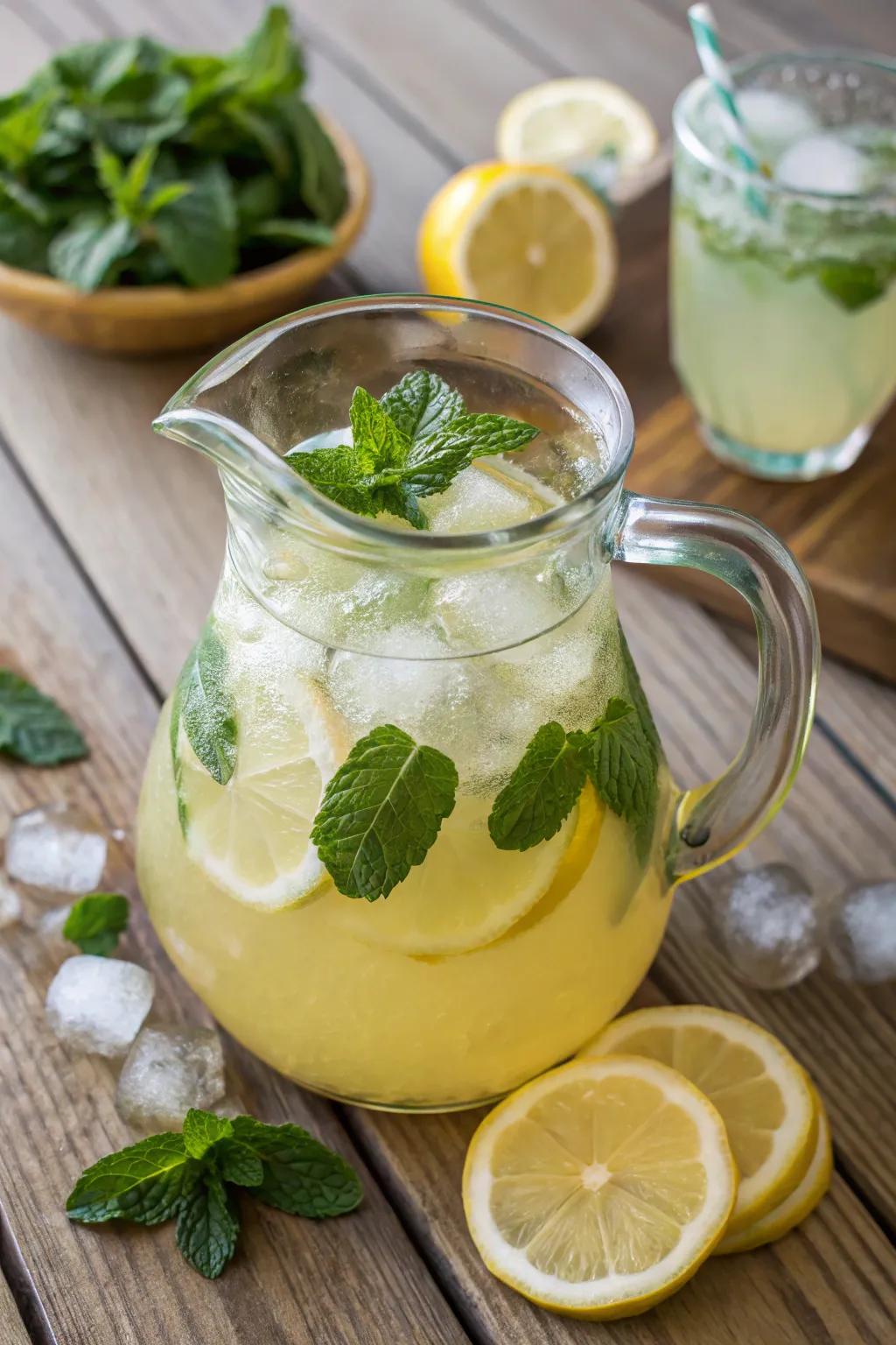 Homemade lemonade is a refreshing classic for a sunny picnic day.
