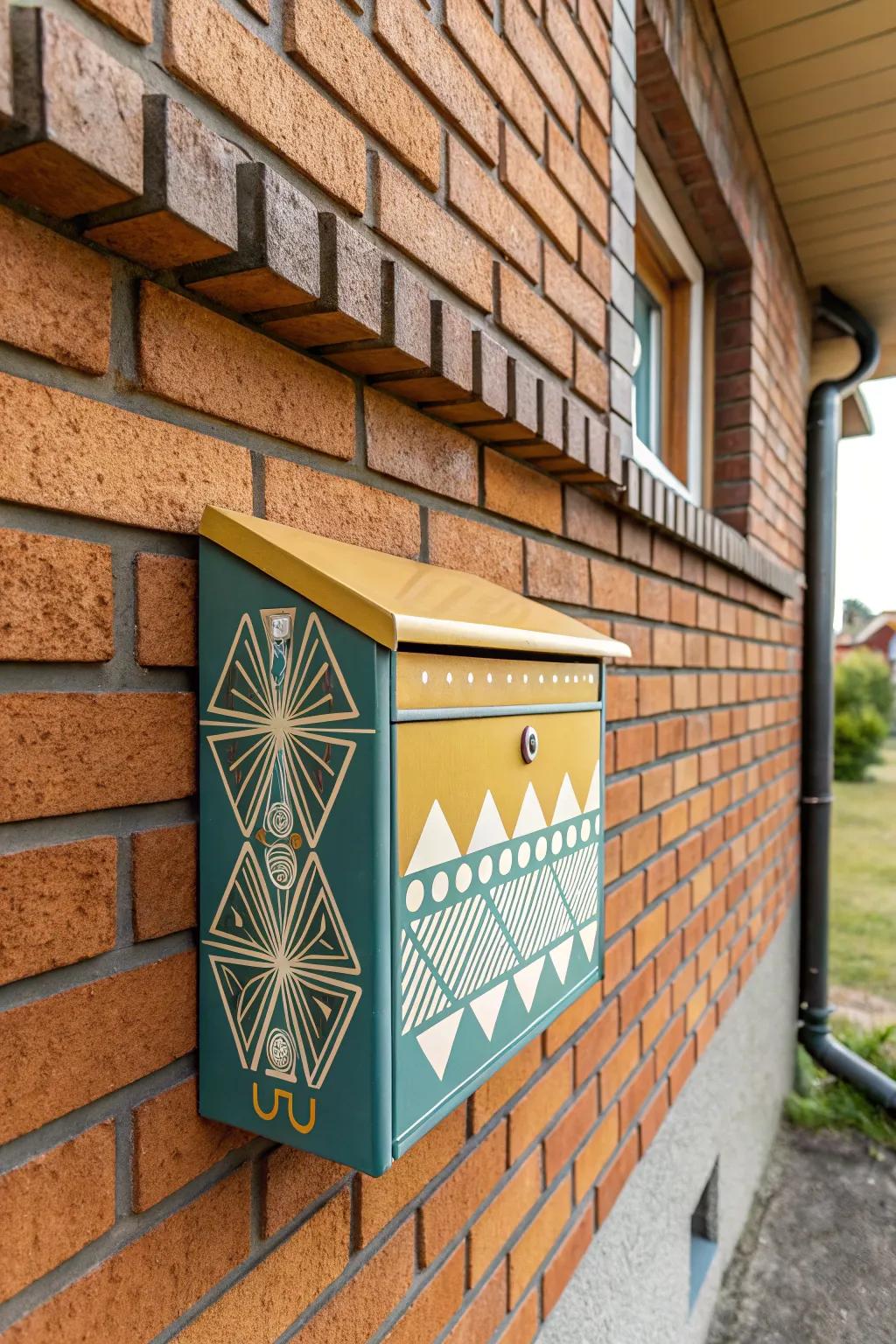A mid-century modern mailbox that adds retro charm.