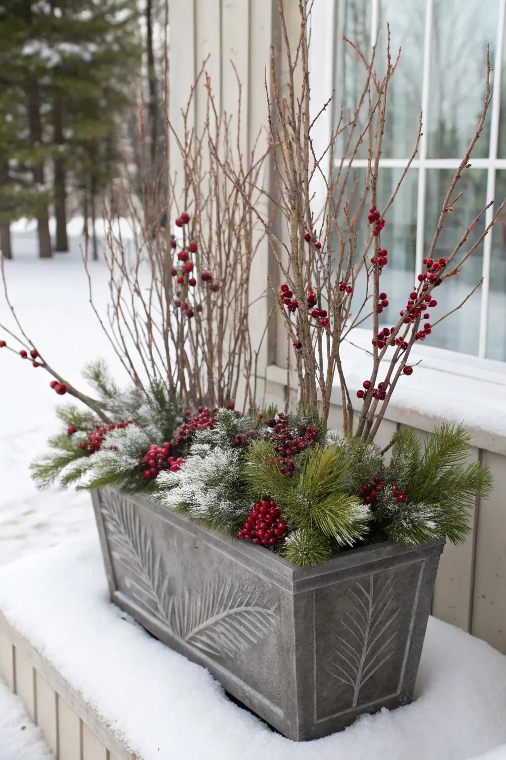 Faux elements offer durability without sacrificing beauty.