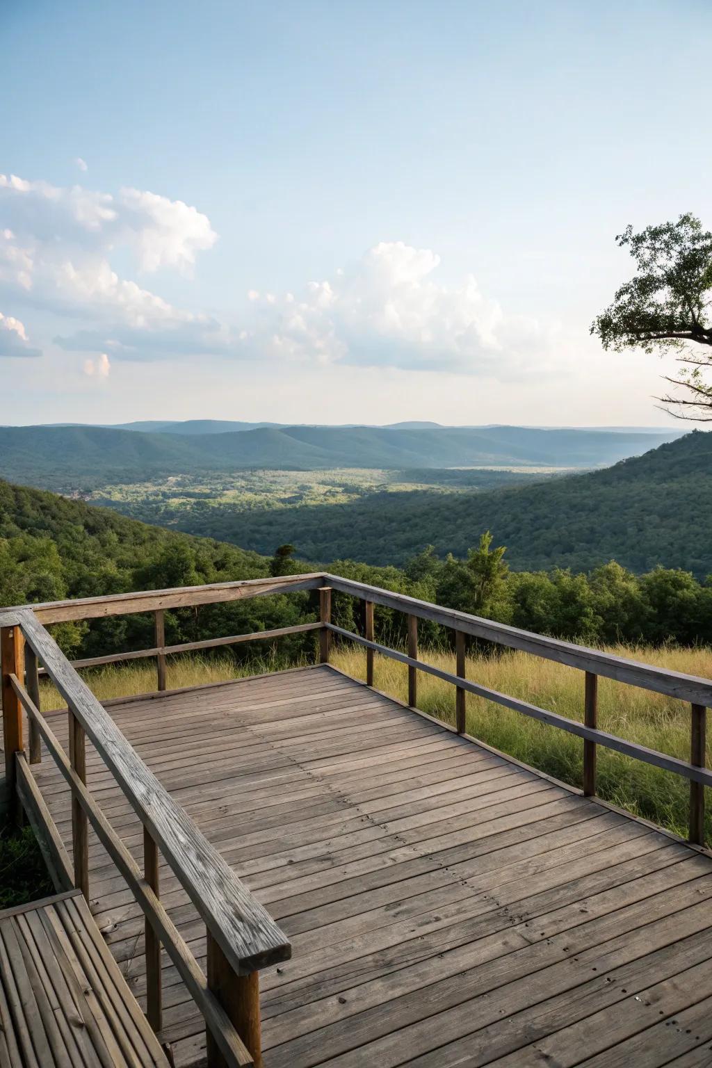 Minimal railings enhance open views.