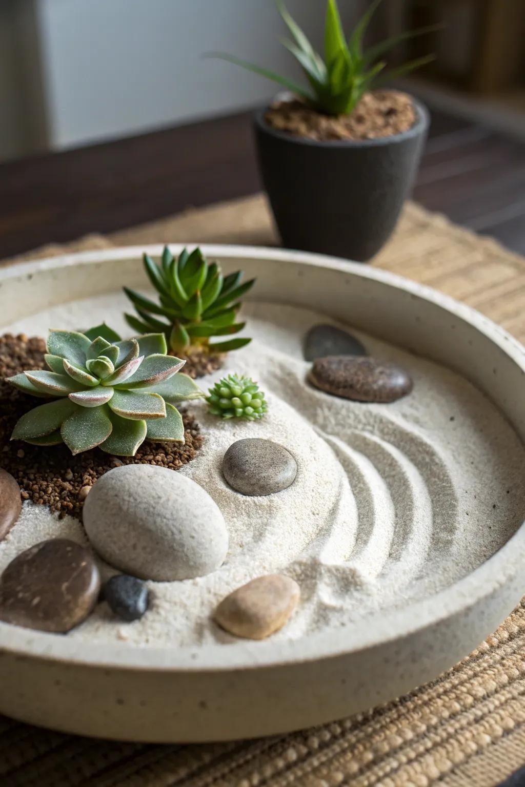 Bring zen indoors with a mini garden.