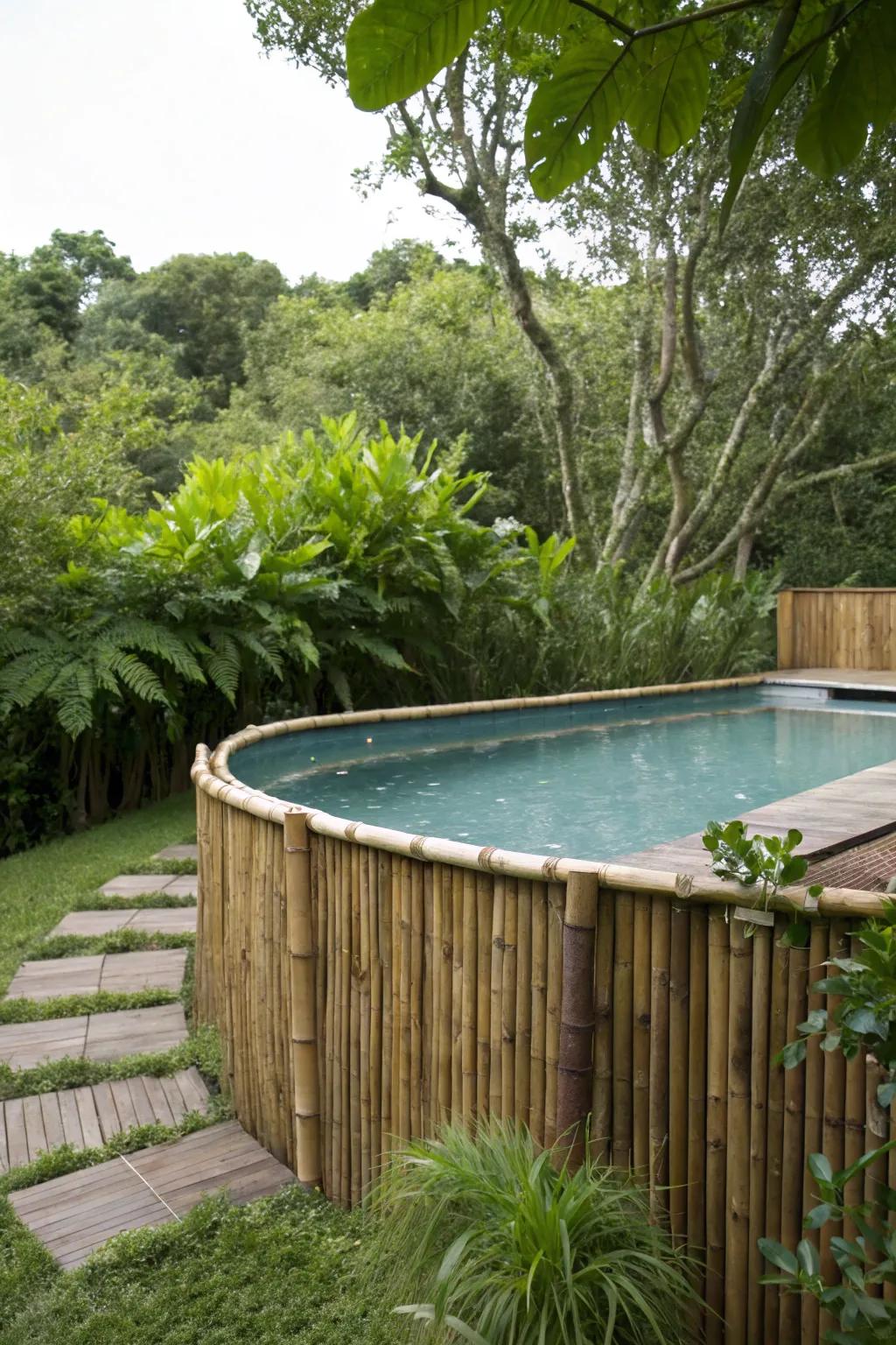 Bamboo panels offer an eco-friendly design option.