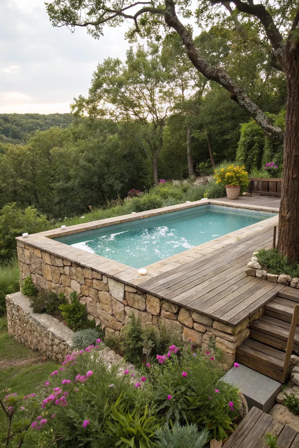Opt for eco-friendly materials for a sustainable pool deck.