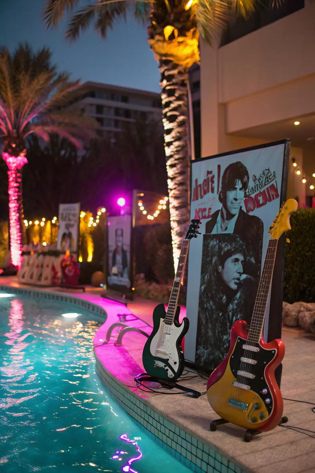 Rock out by the pool with a music-themed party.
