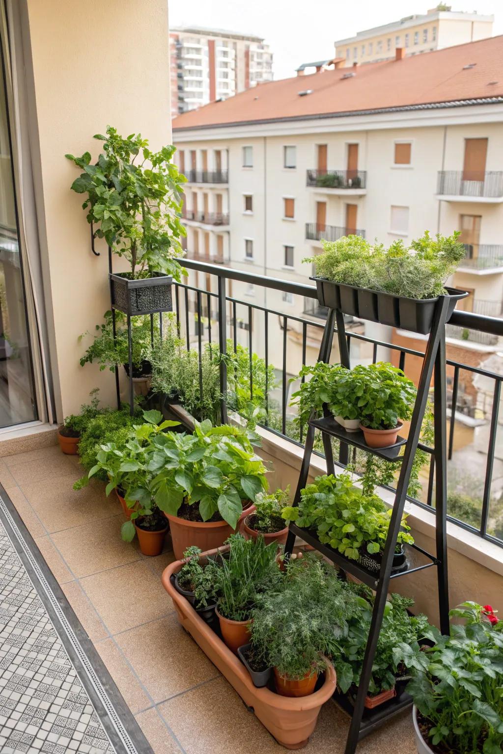 Create visual interest by playing with plant heights.