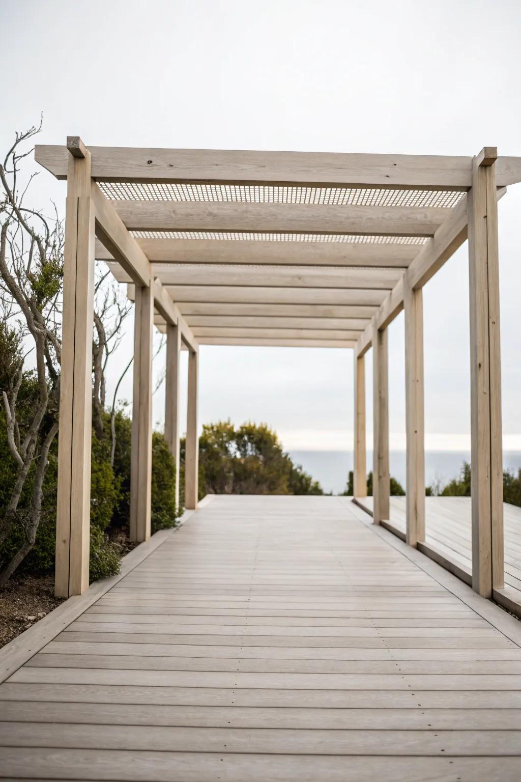 Modern elegance with a minimalist arbor.