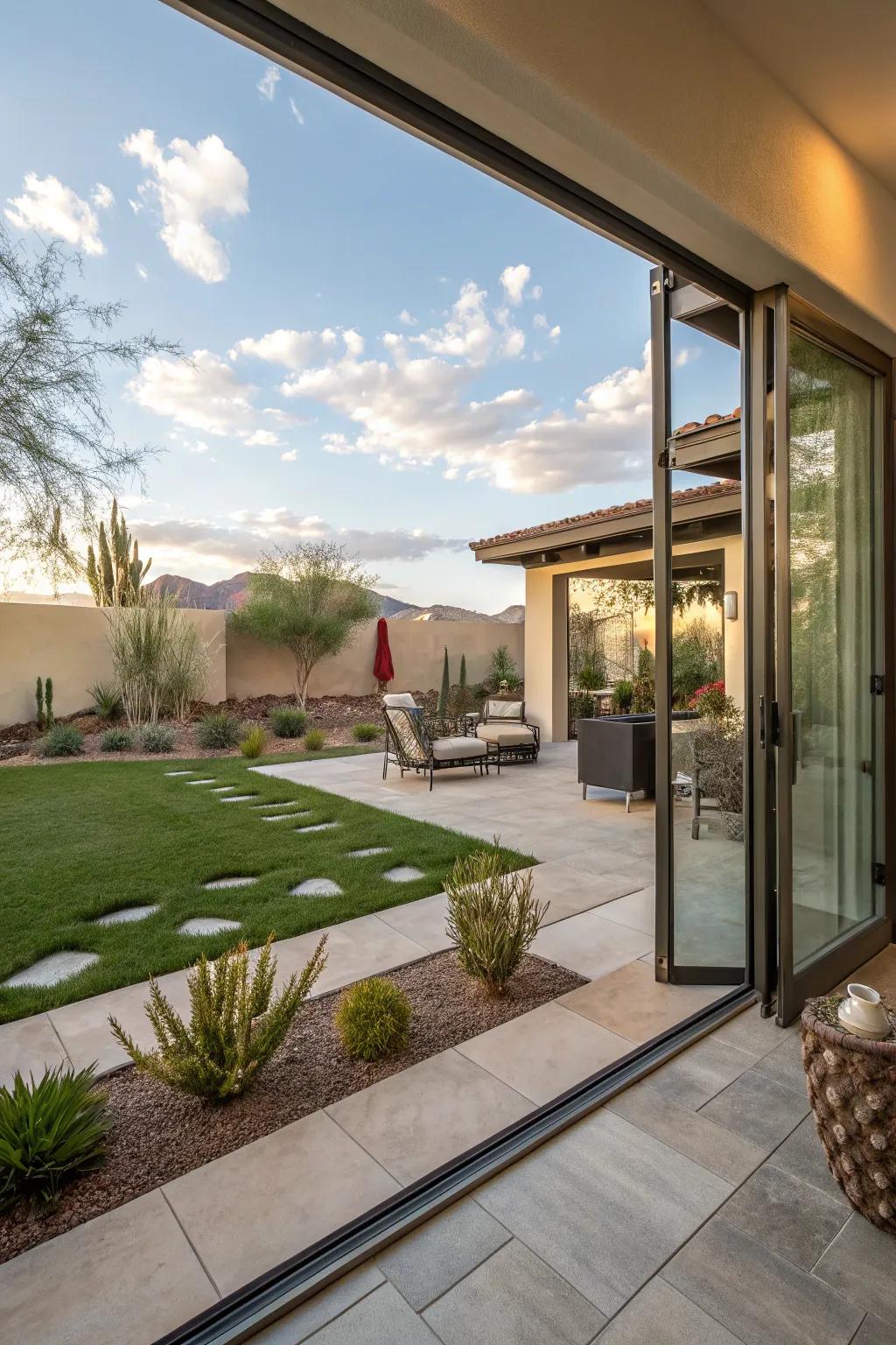 Blend indoor and outdoor living for a harmonious space.