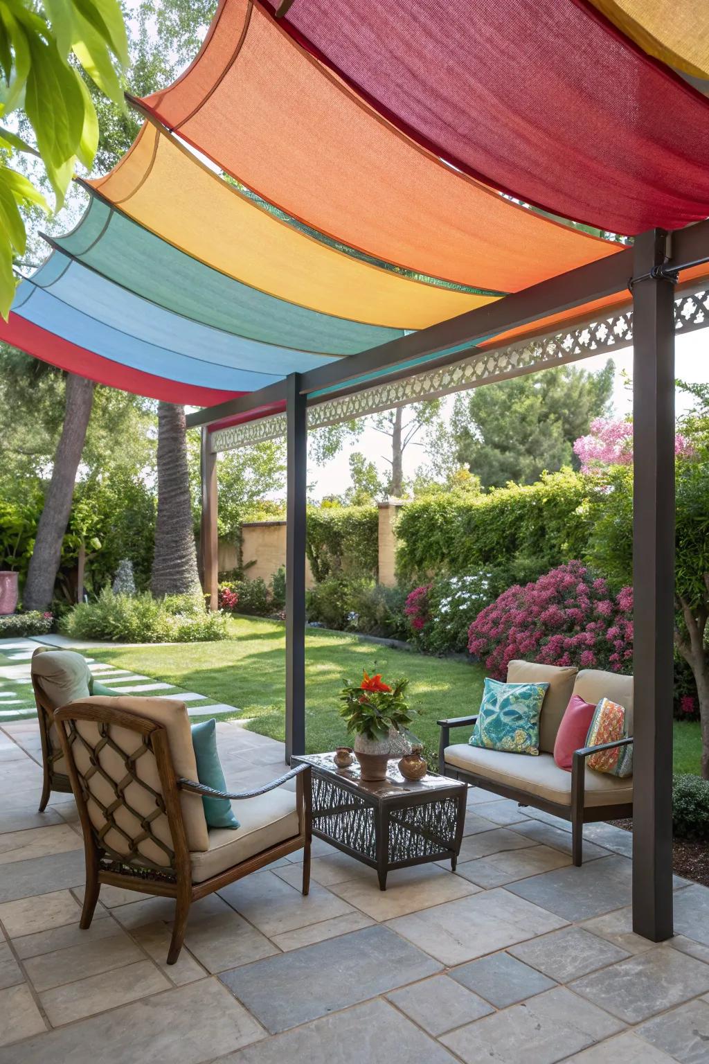 Stay cool and stylish with a fabric canopy