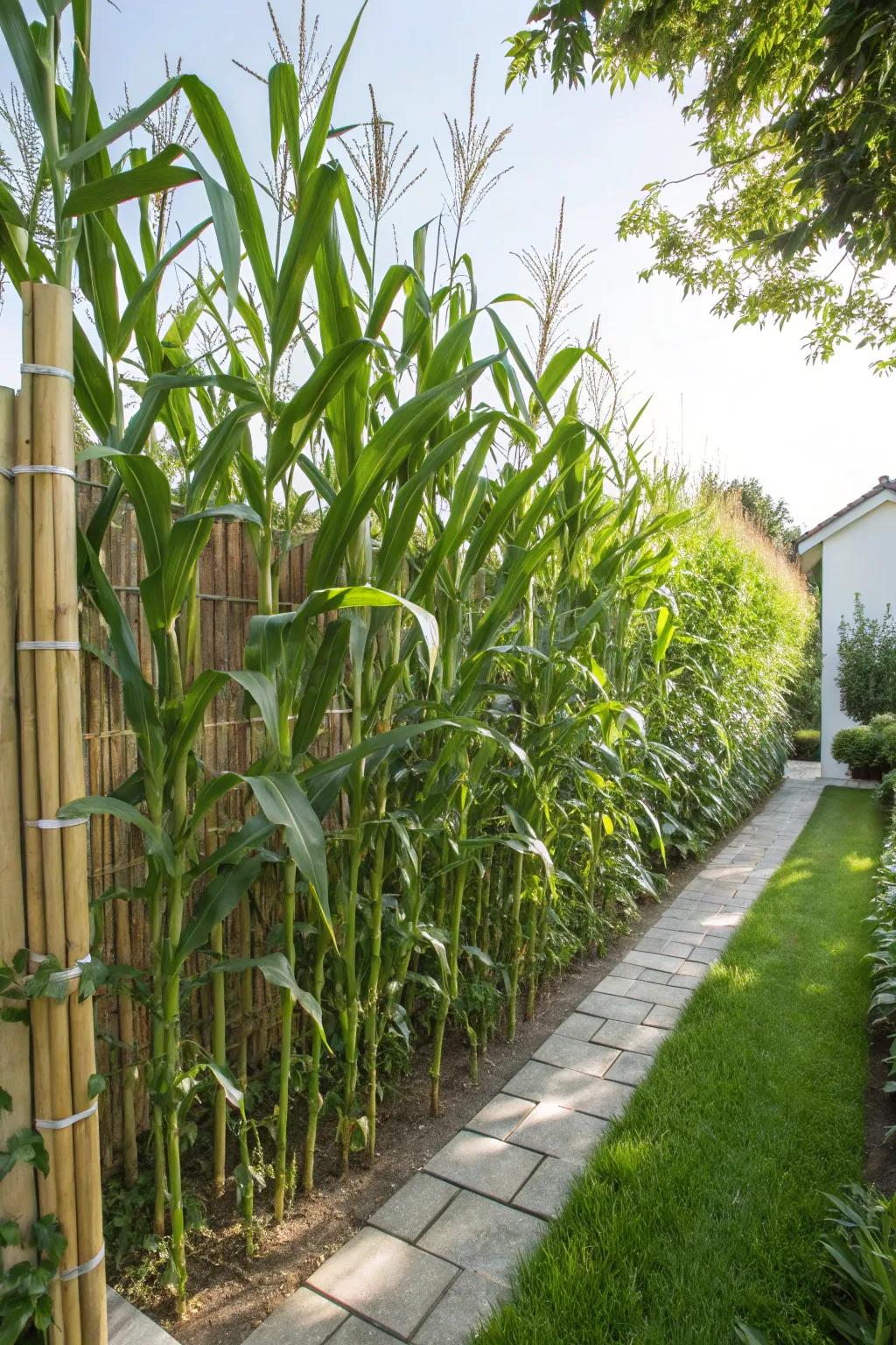 Edible privacy screens offer seclusion with a lush, green touch.