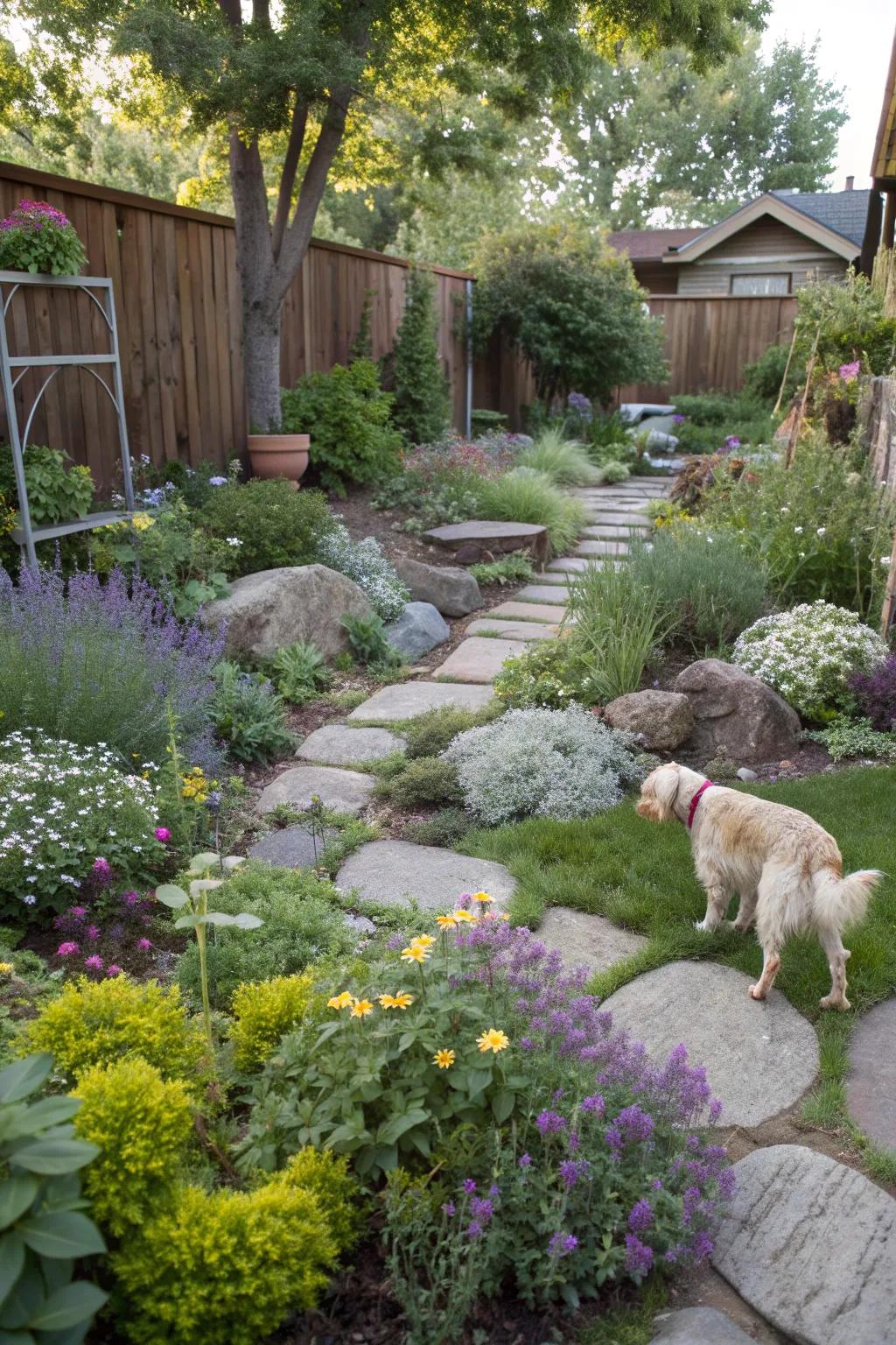 A sensory garden offers a rich experience for your dog's senses.