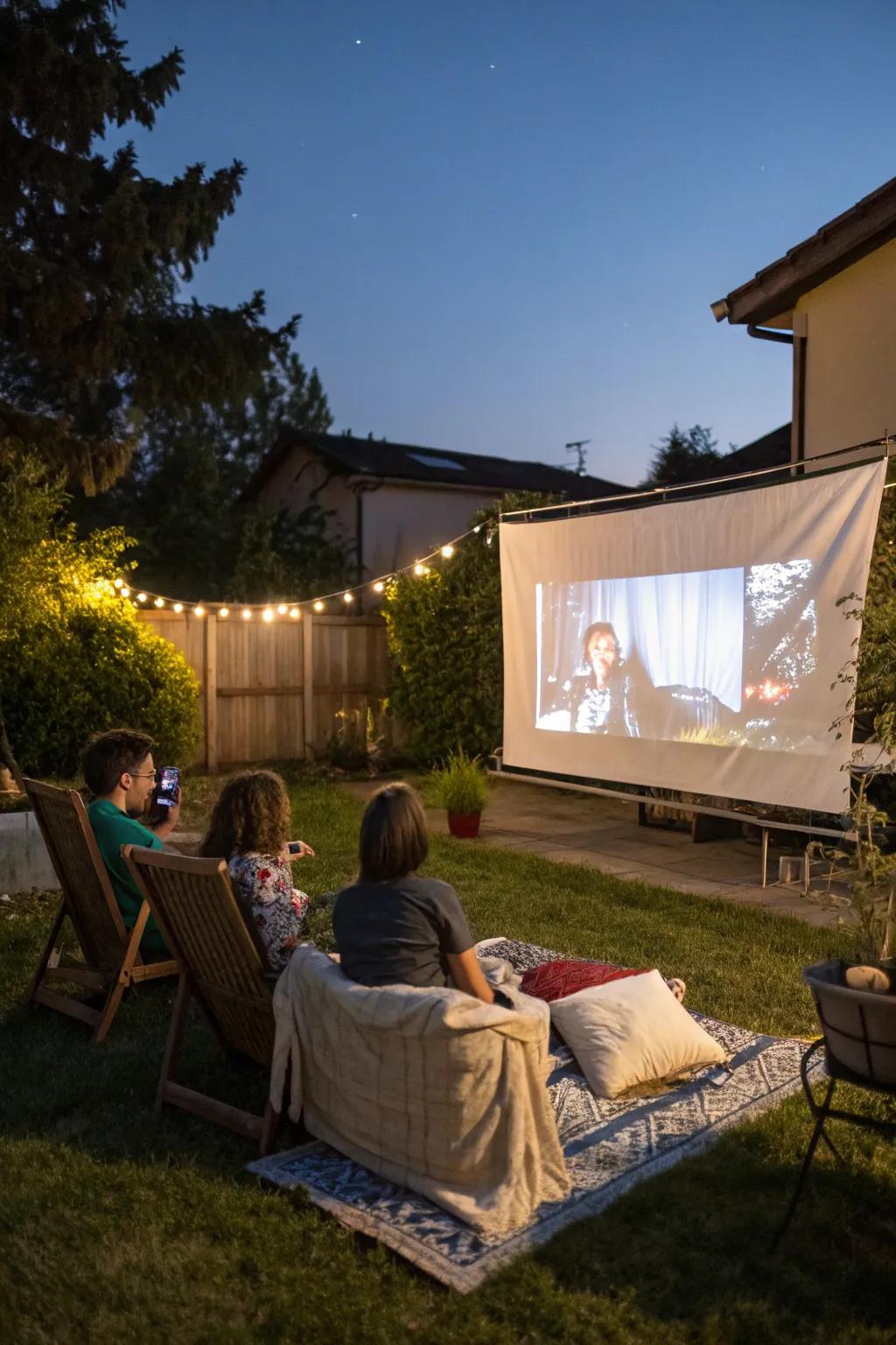 Enjoy cinema under the stars with this backyard projector.