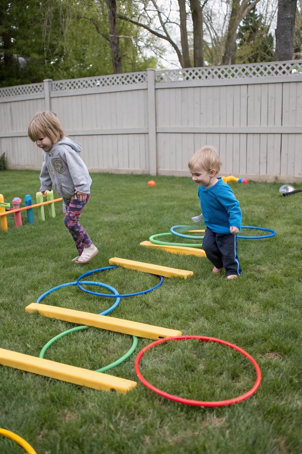 A mini obstacle course to challenge and delight.