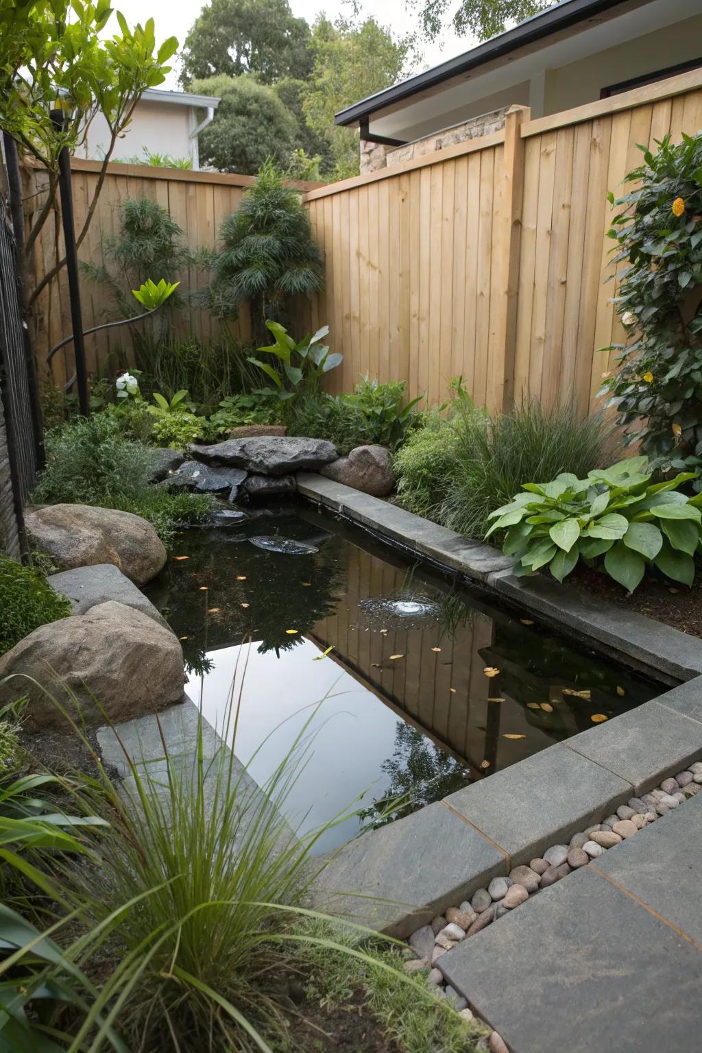 A water feature that adds tranquility and beauty.