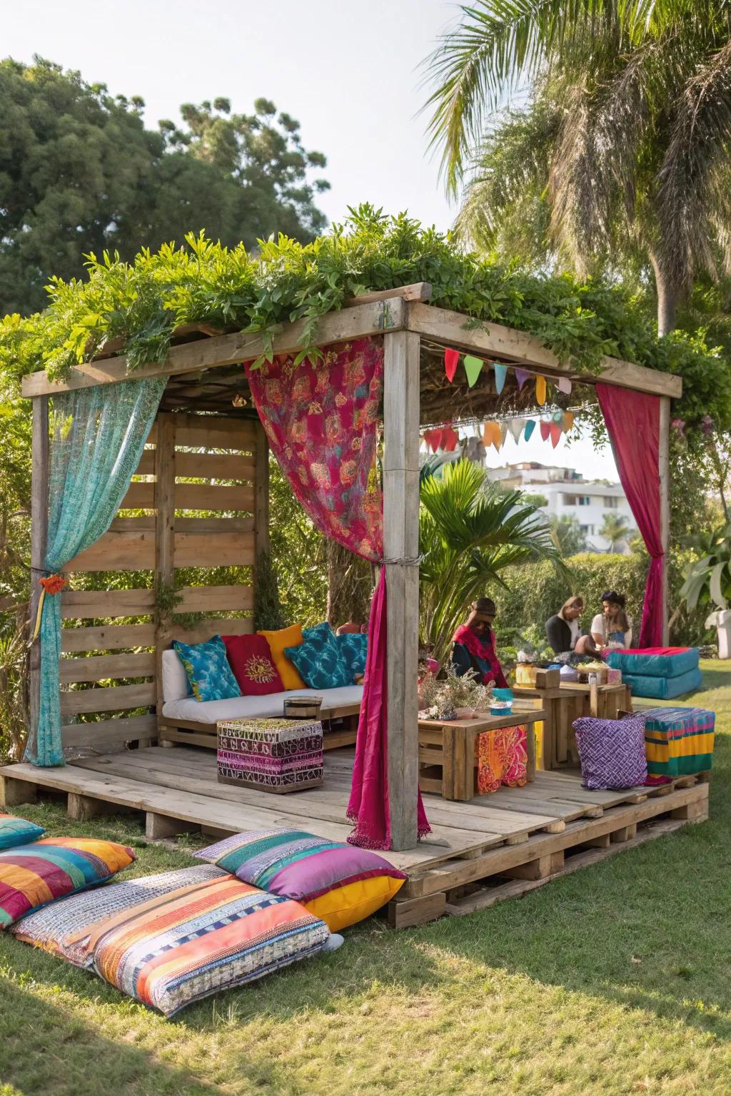 Bright colors add energy and life to your gazebo.