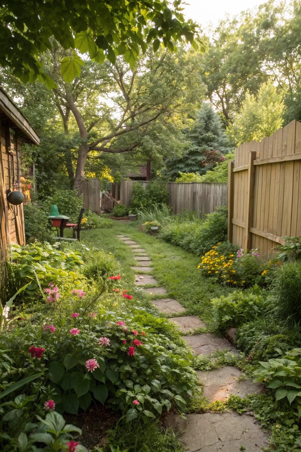 Hidden paths add a touch of adventure to your garden.