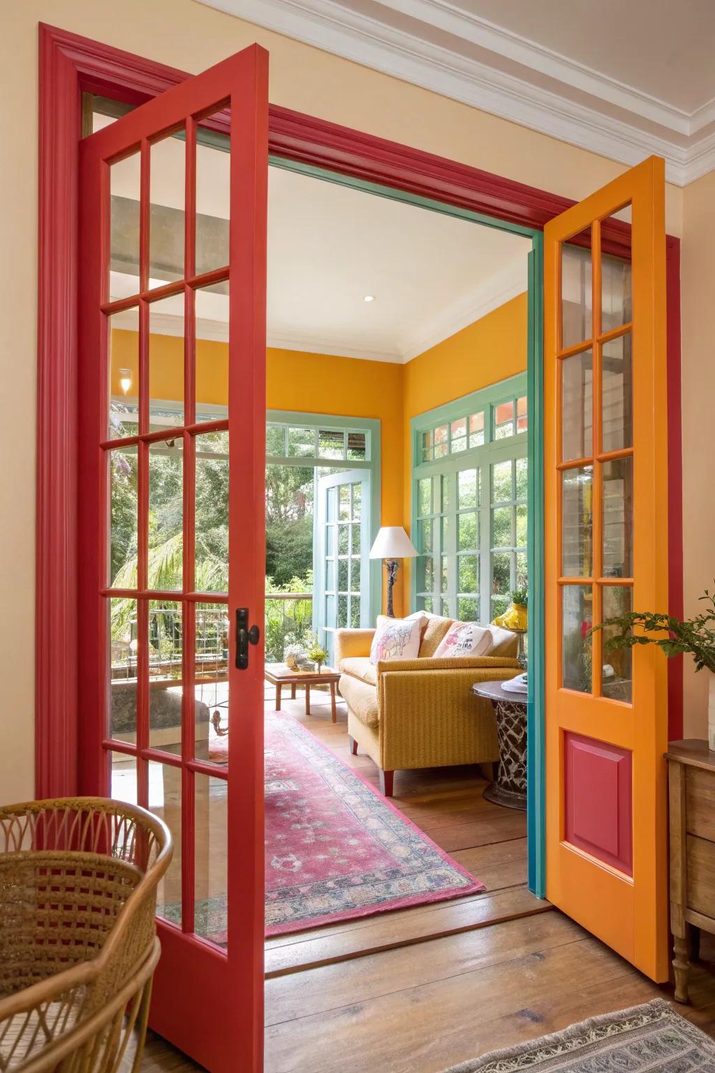 Colorful frames add a bold and personal touch to your space.