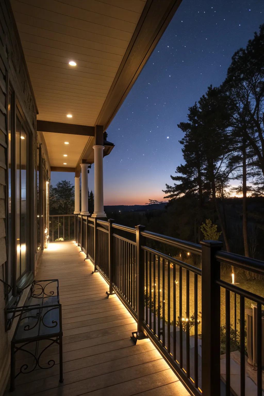 Create a magical ambiance with railings that illuminate your evenings.