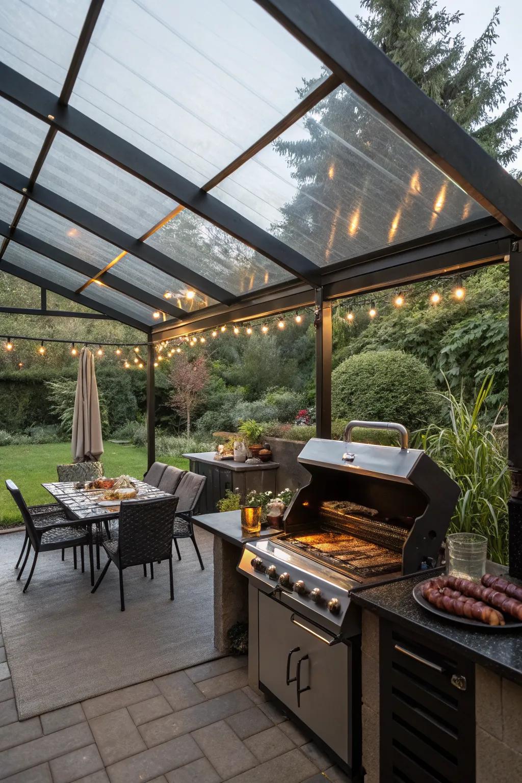 Keep it bright with transparent roof panels.