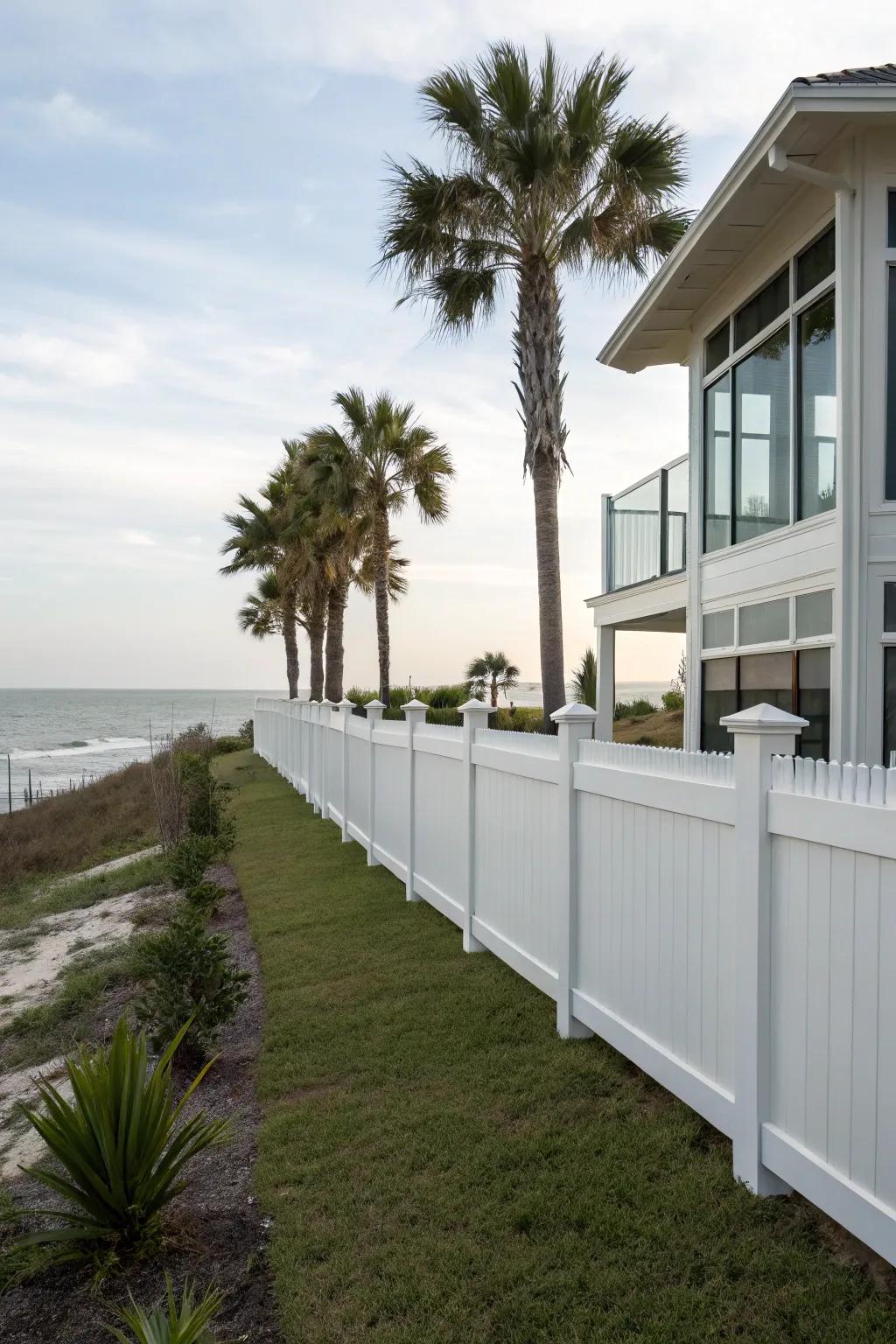 Opt for low maintenance with a vinyl fence.