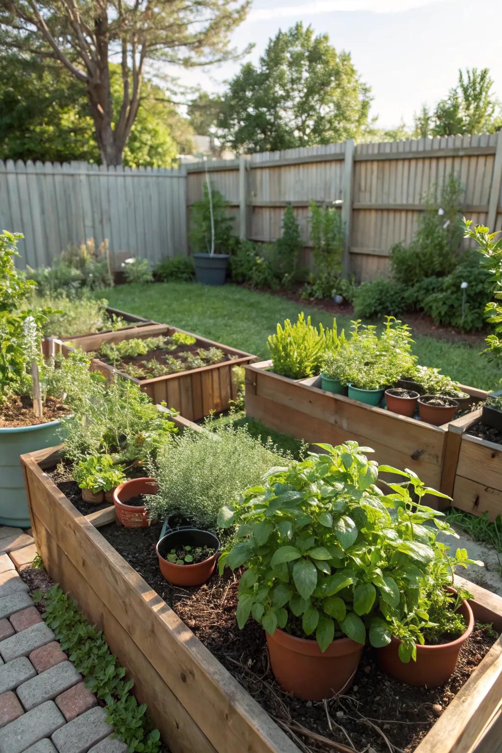 A herb garden brings fresh flavors and scents to your outdoor space.