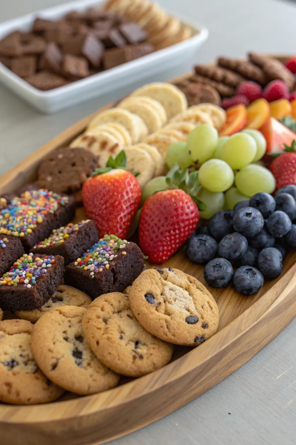 A sweet treats station with delectable desserts.