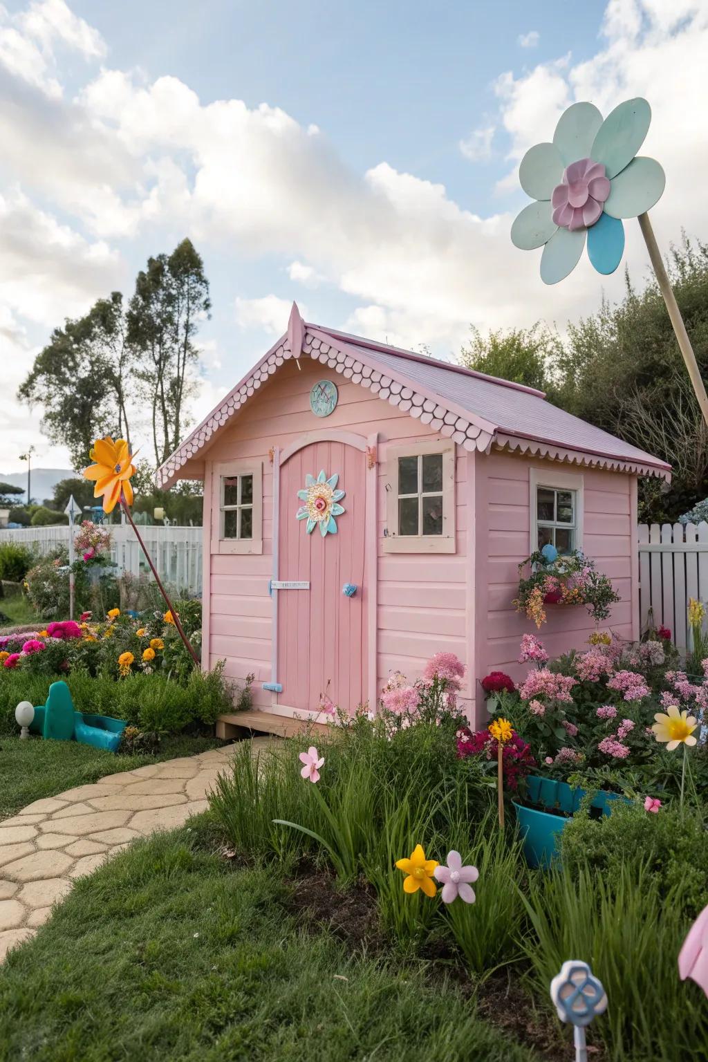 Infuse your garden with joy using playful pastel stains.