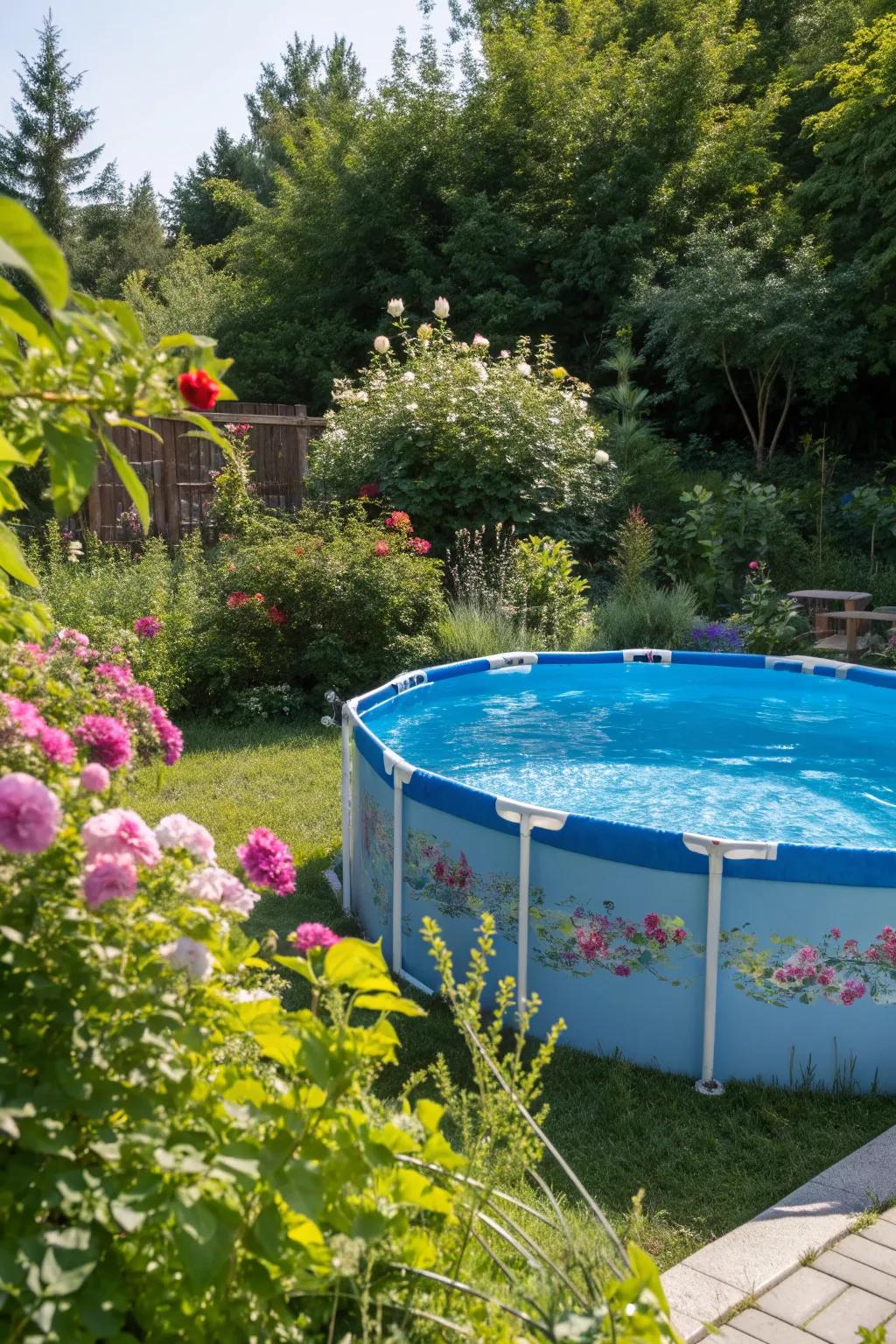 Add a splash of color with unique pool liners.