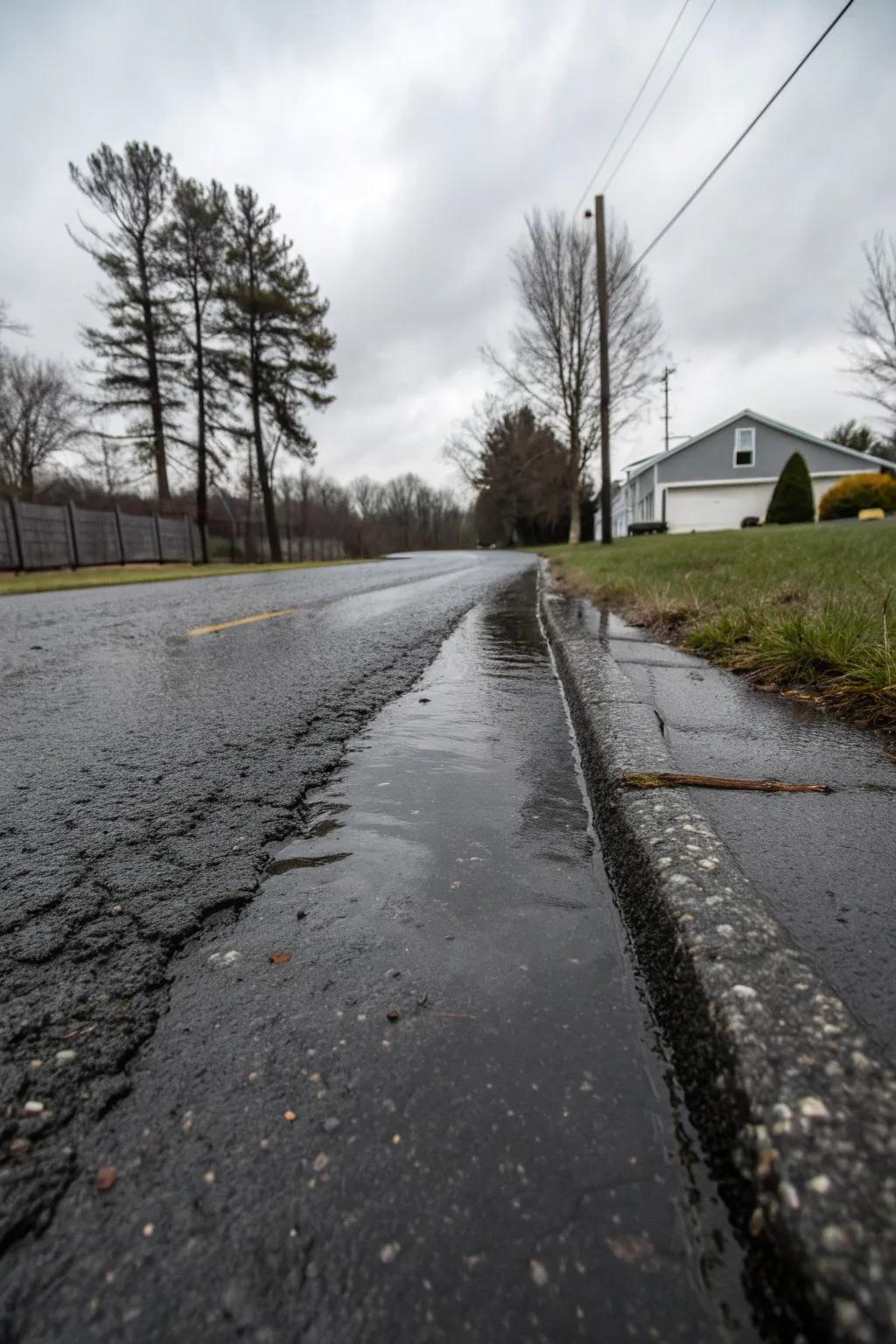 Permeable asphalt combines eco-friendliness with modern aesthetics.
