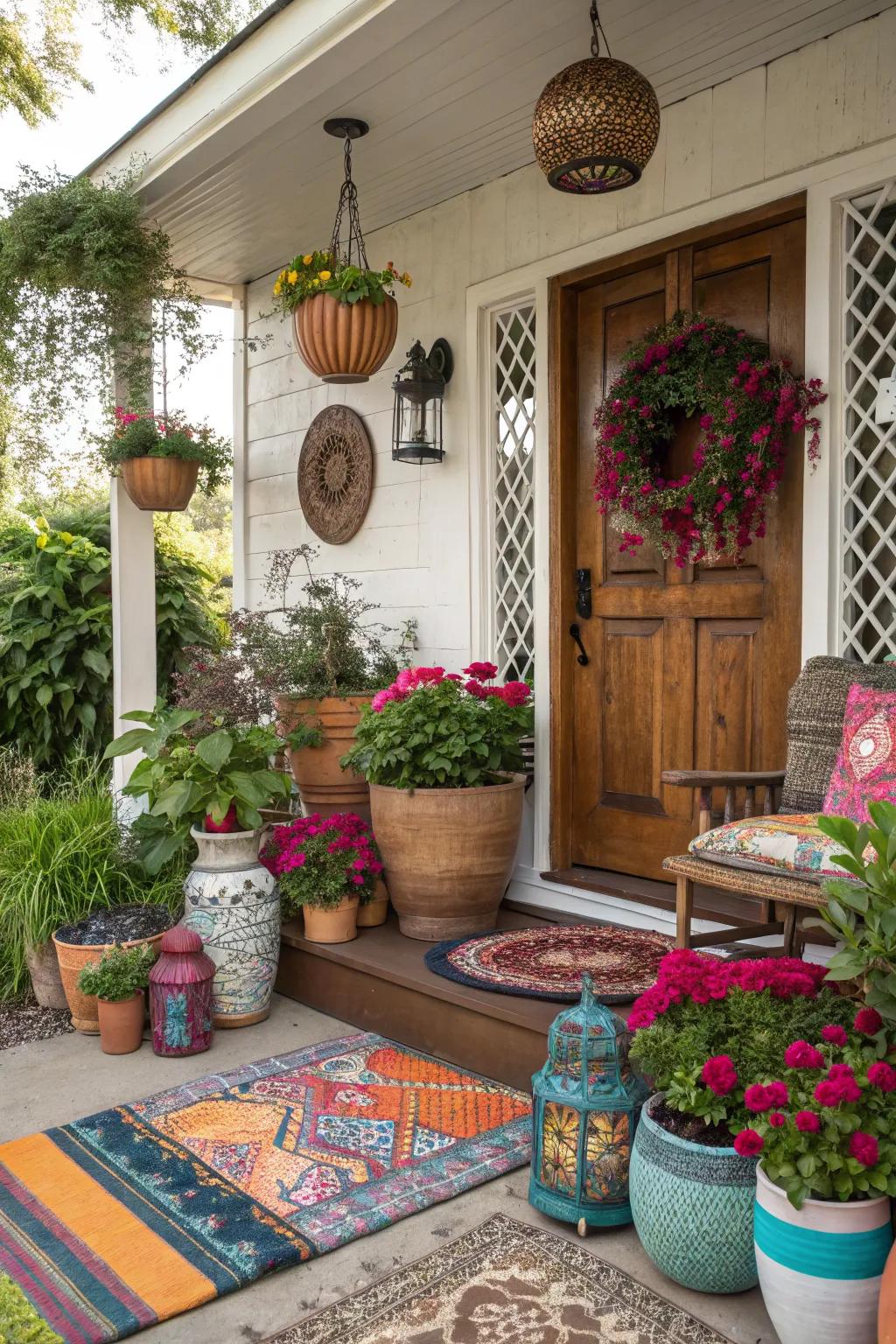 An eclectic mix of planters showcases your plant collection beautifully.