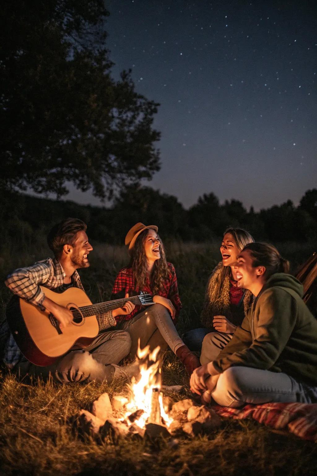 Singing campfire songs creates bonds and lasting memories.