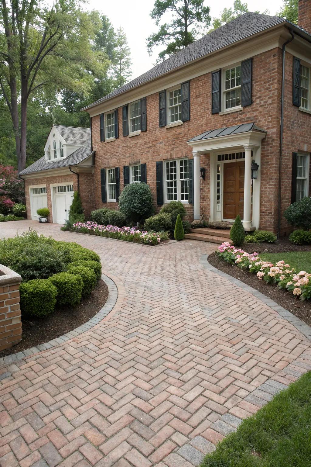 Brick patterns add distinctive charm and uniqueness to exteriors.