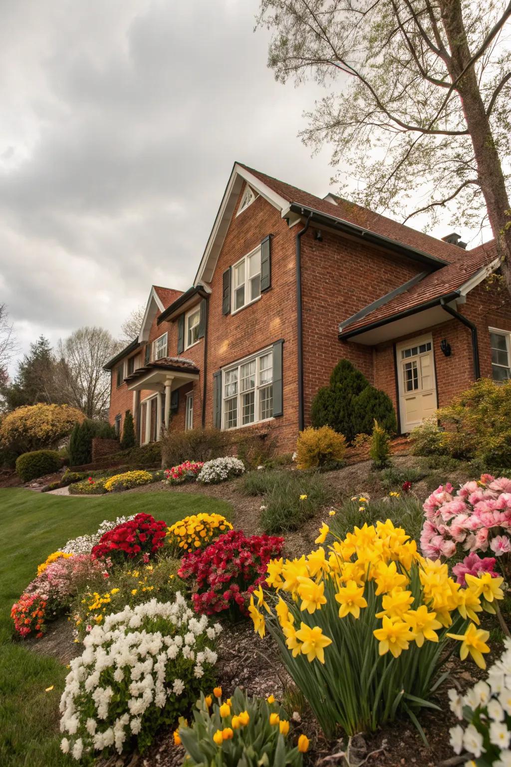 Seasonal blooms keep the landscape lively and changing