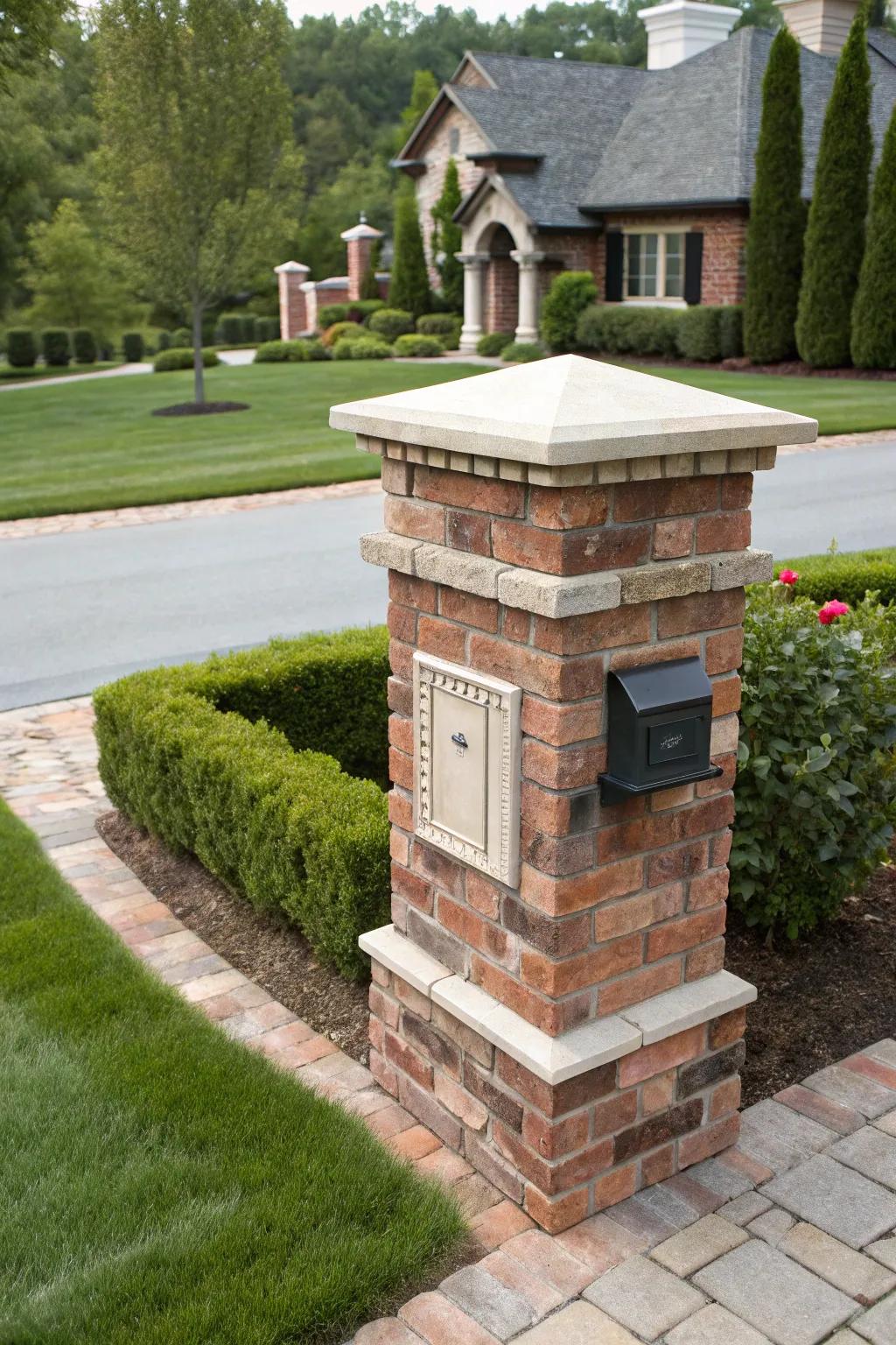 Add sophistication with a polished stone cap topper.