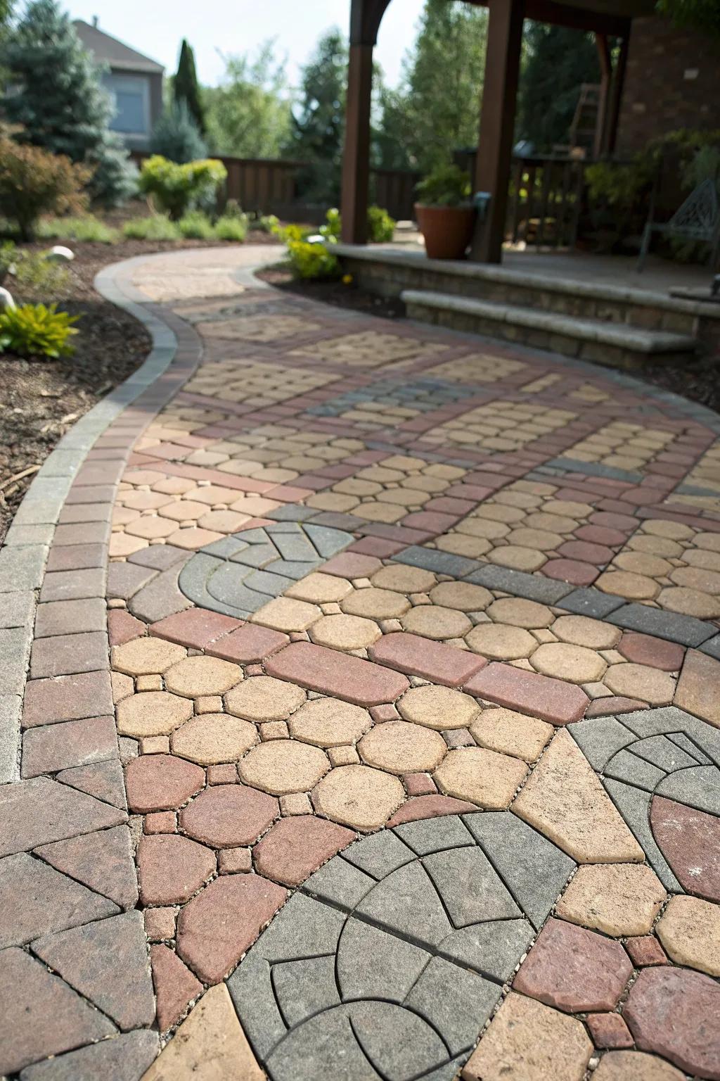 Irregular shapes add artistic flair to your outdoor spaces.