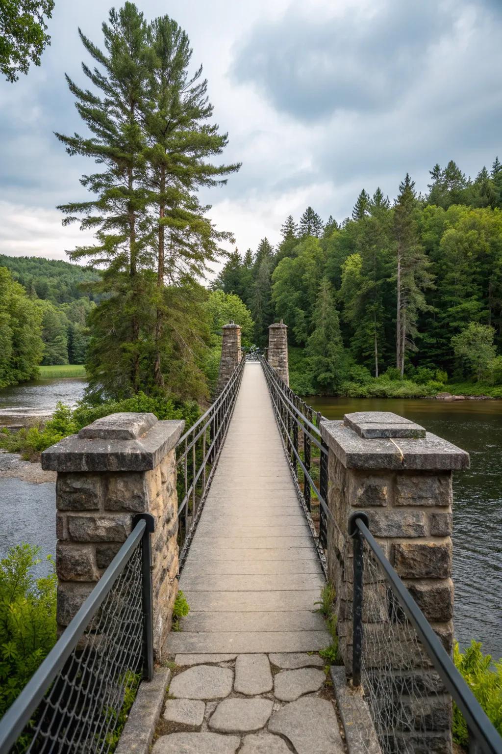 Stone and metal railings offer a harmonious blend of durability and style.