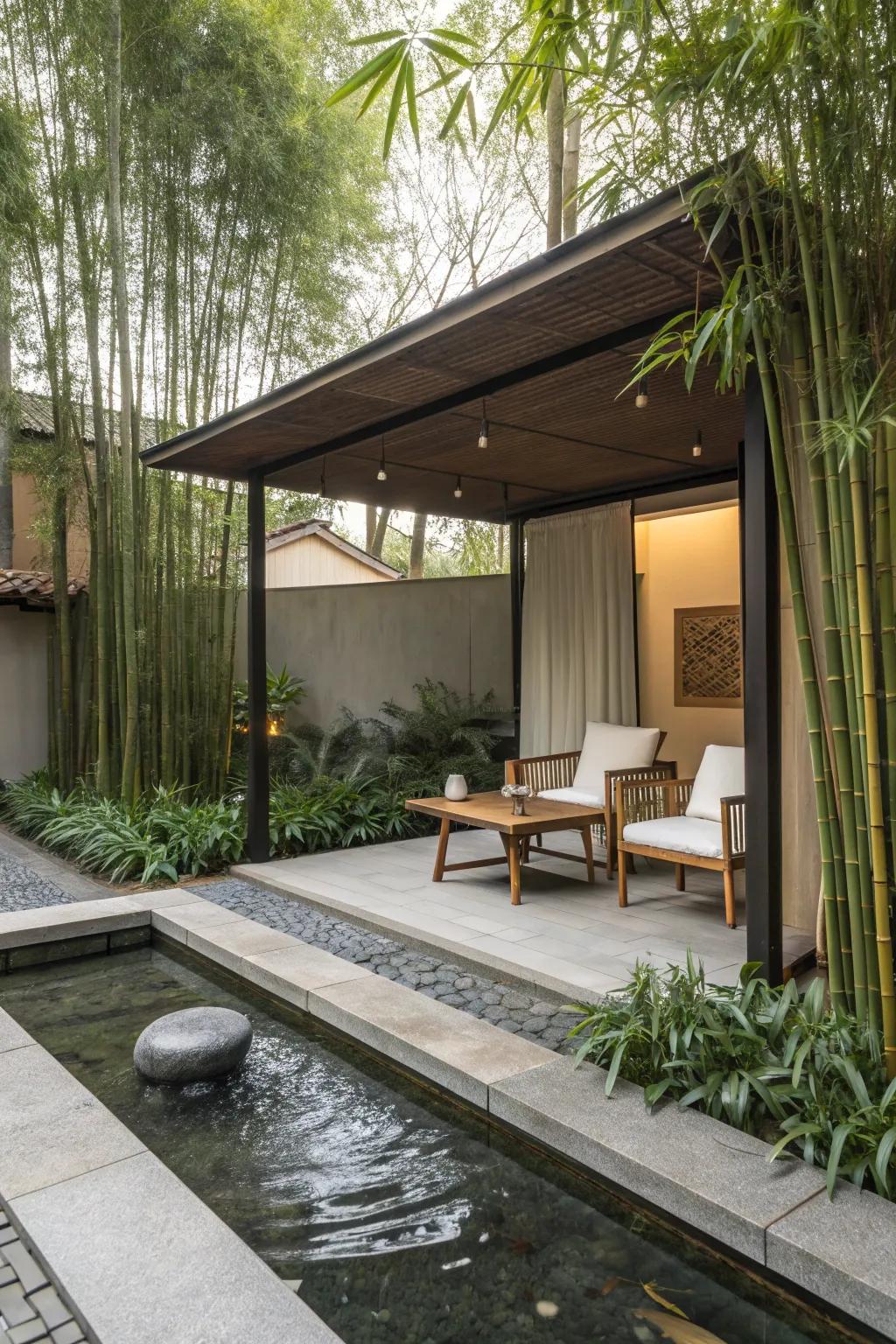 A Zen space for meditation and relaxation.
