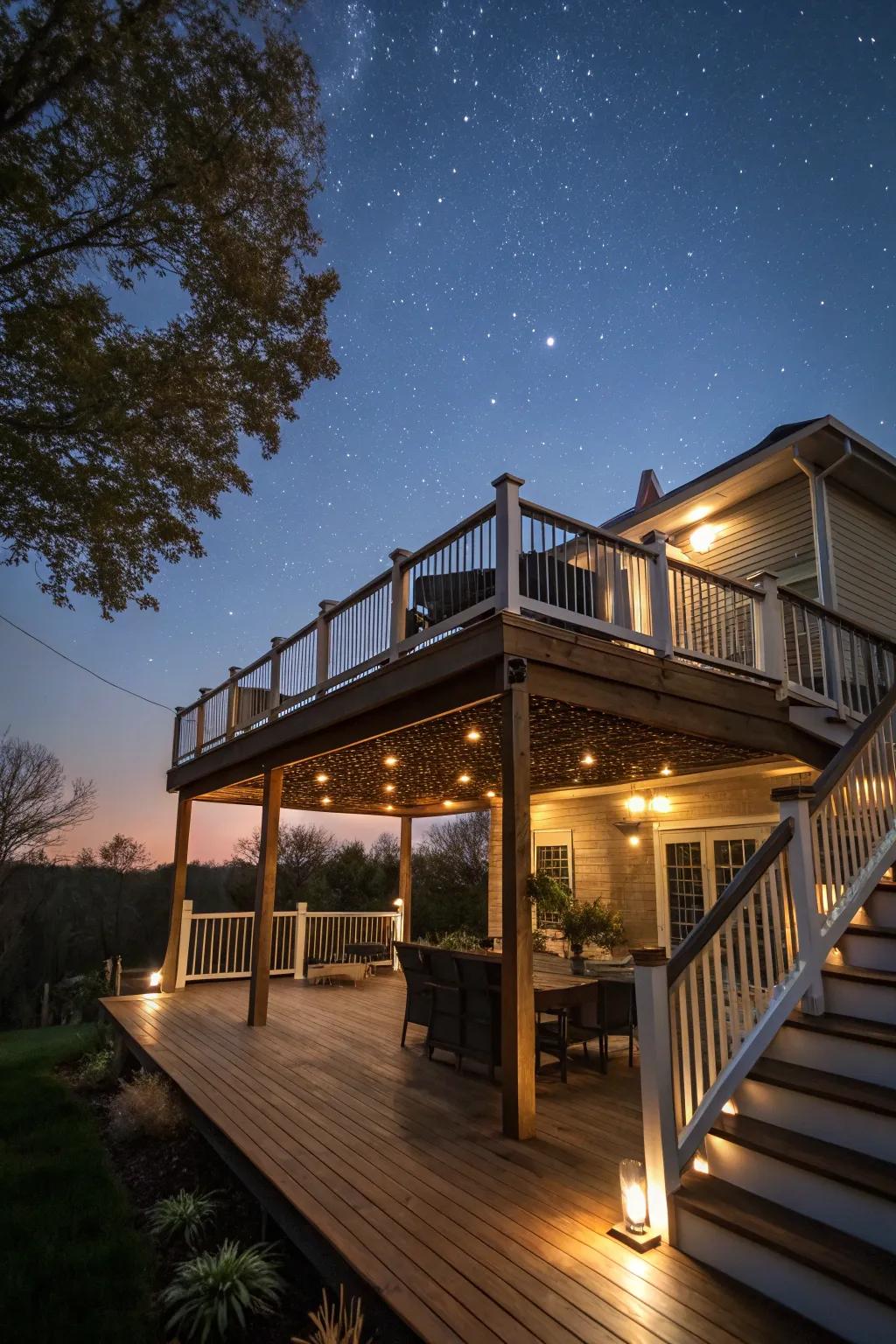 Create an inviting ambiance with well-placed lighting.