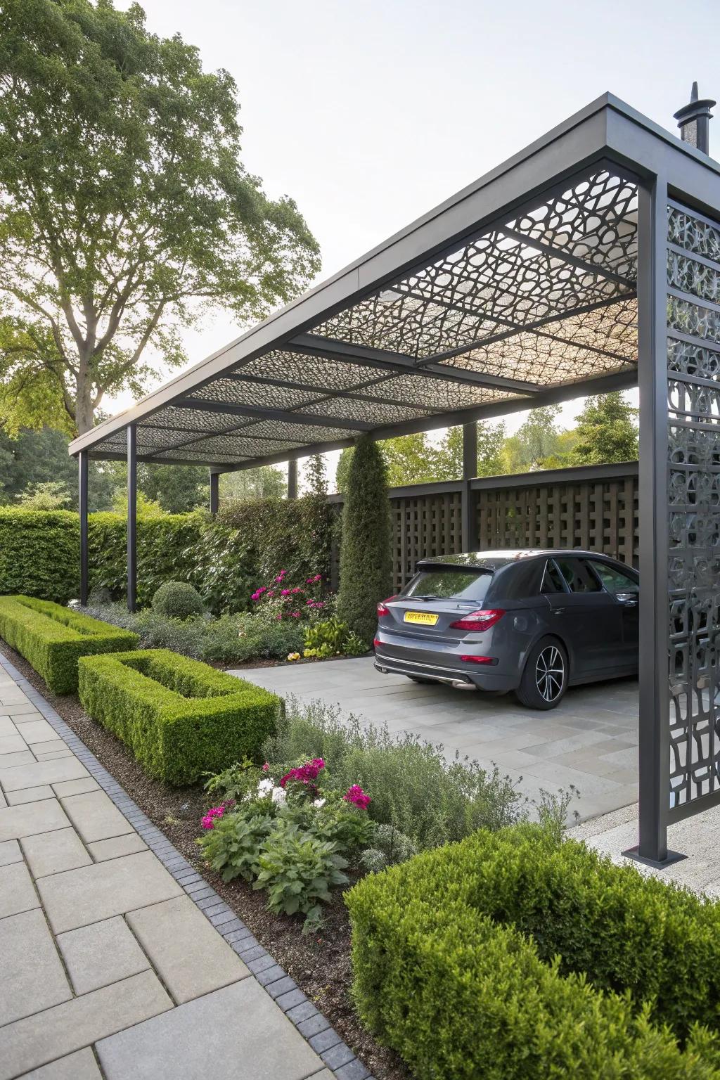 Lattice panels offer both style and functionality.