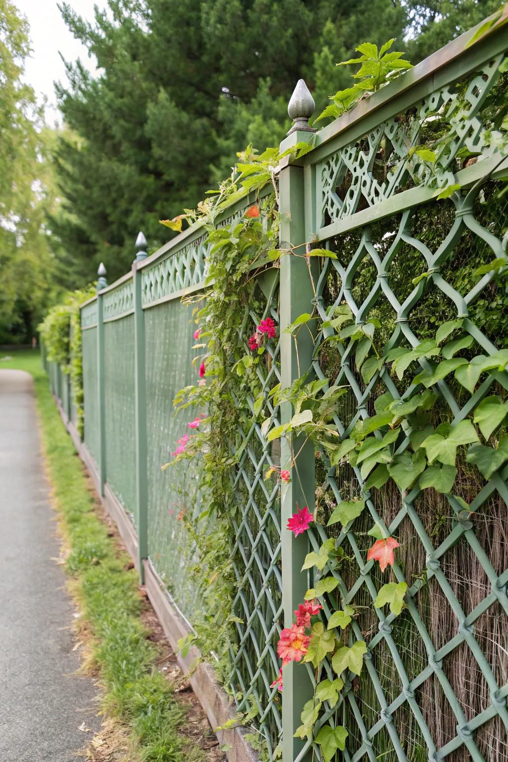 Combine elegance and privacy with lattice panels.