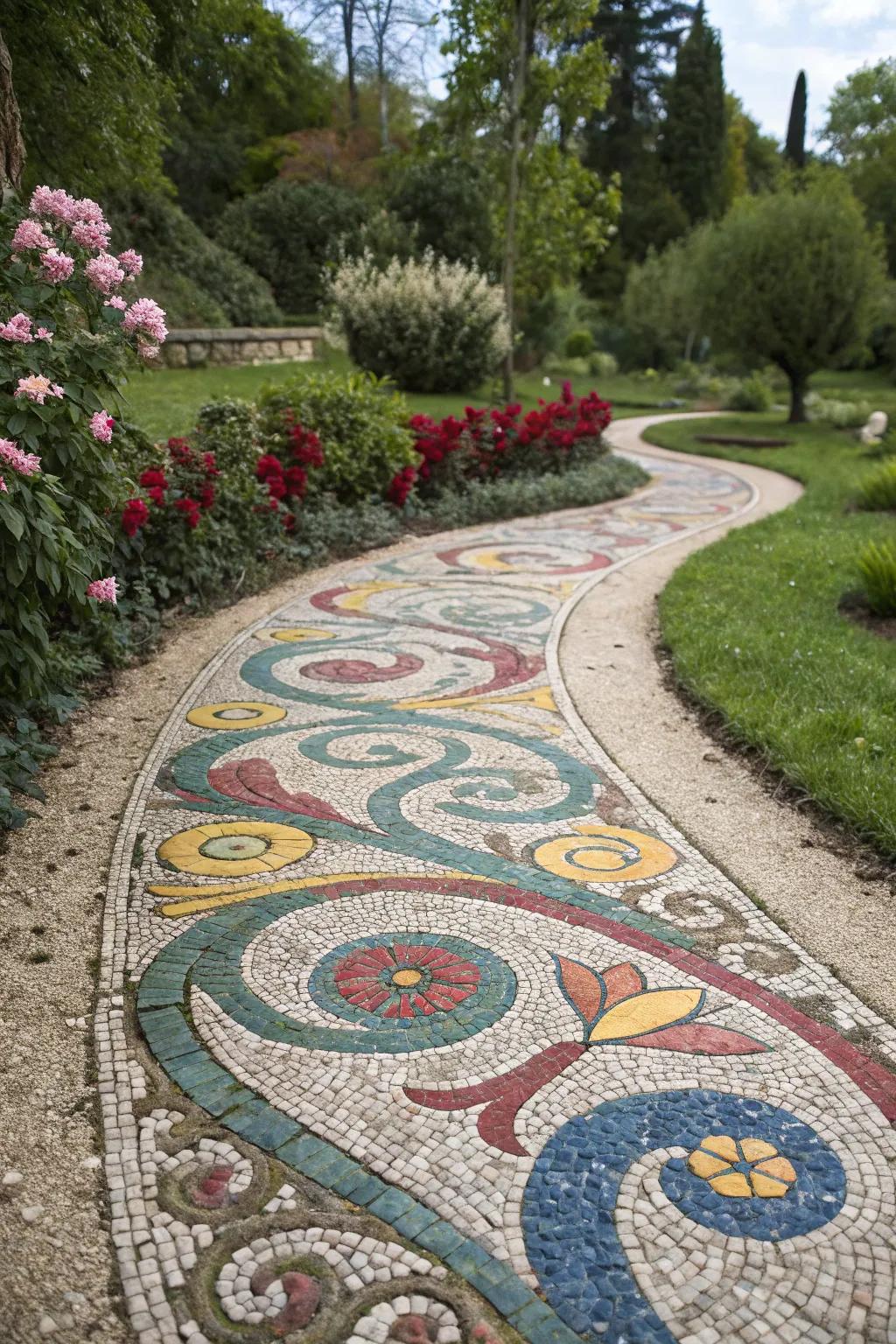 Decorative gravel paths offer endless design possibilities.