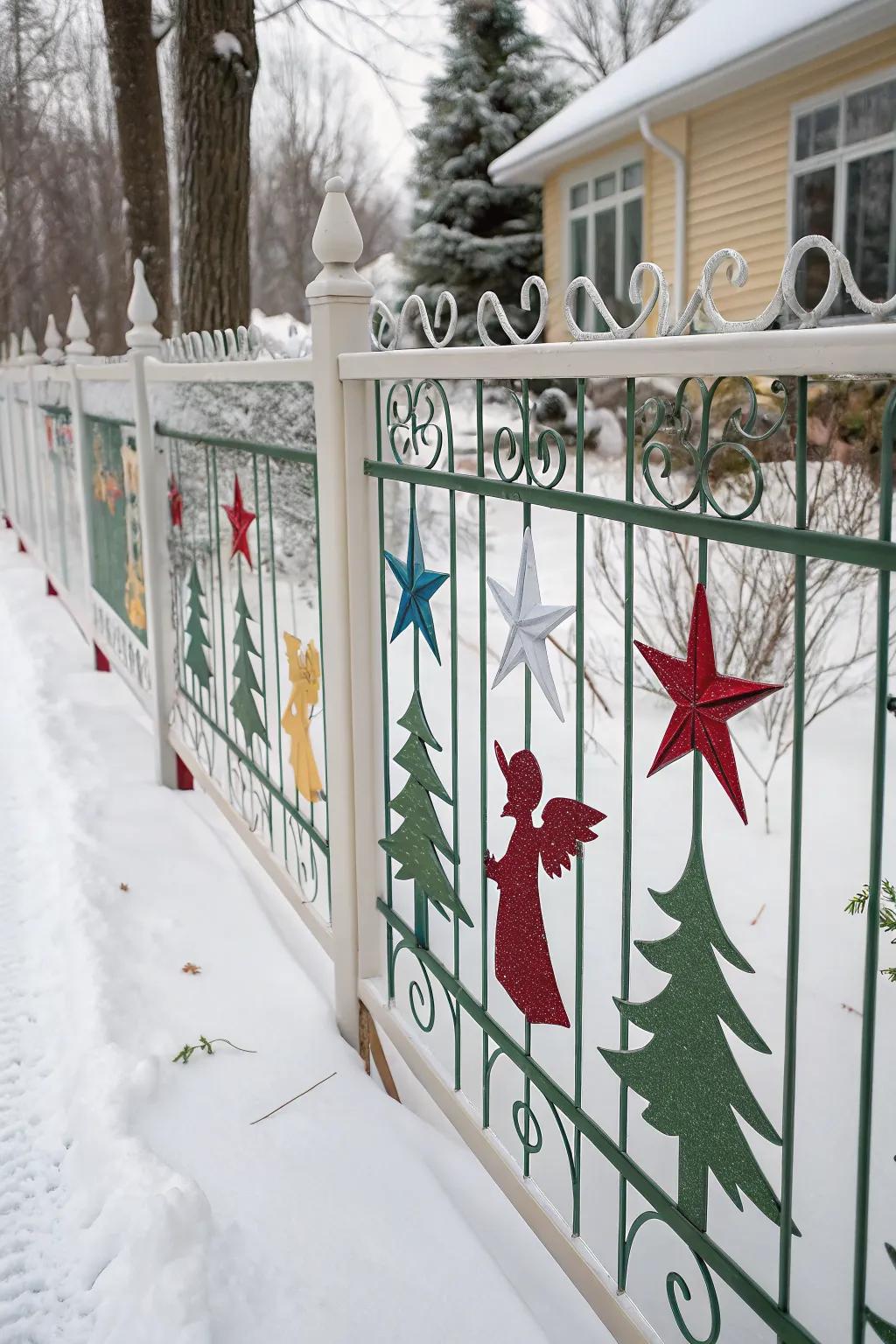 Durable decor with metal cutout decorations.
